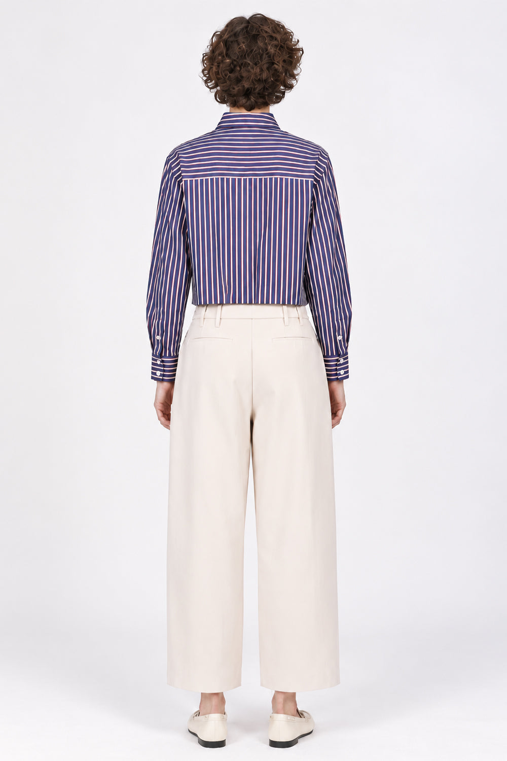 Long Sleeve Button-Front Shirt - MULTICOLOR