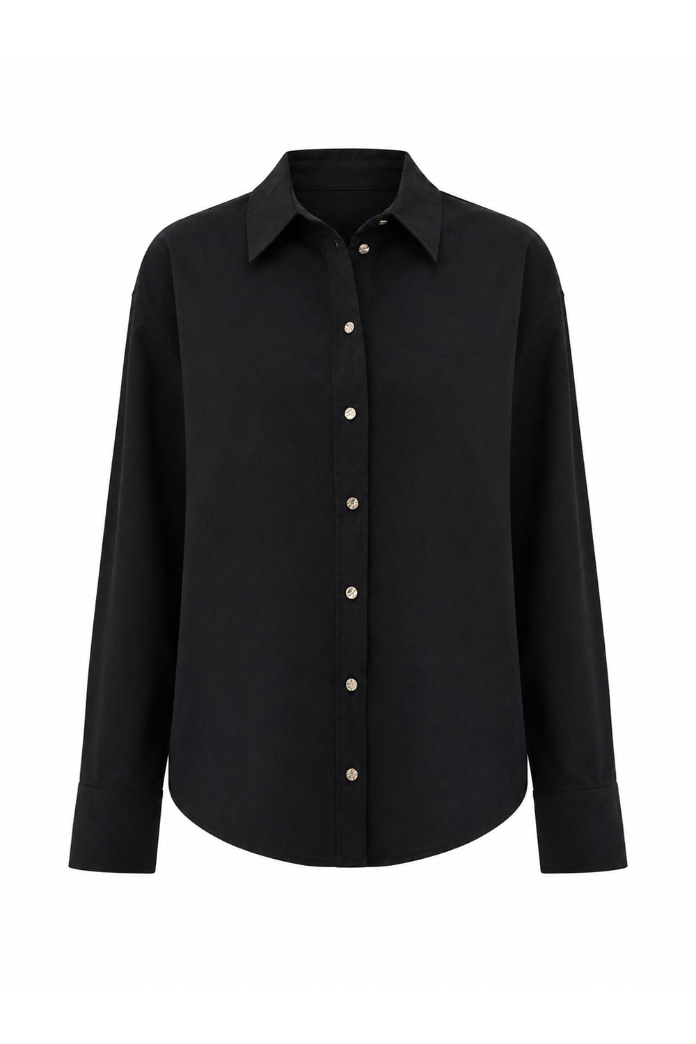 Jewel Cotton Shirt - BLACK