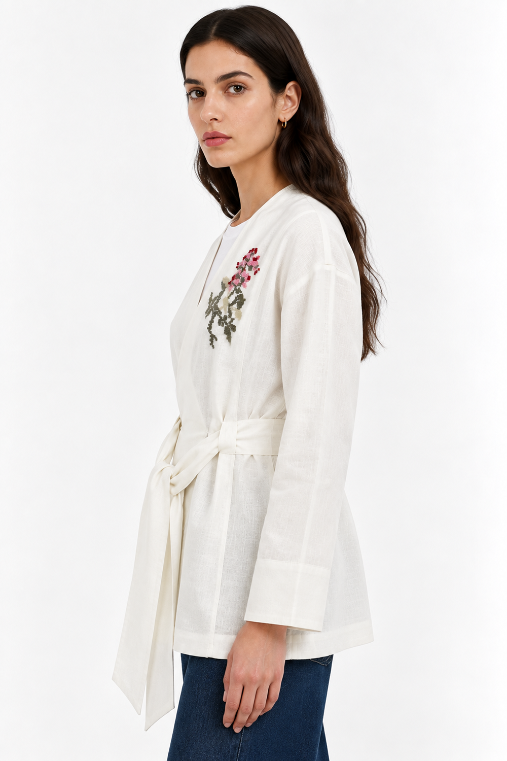 Elisa Belted Jacket - Ecru