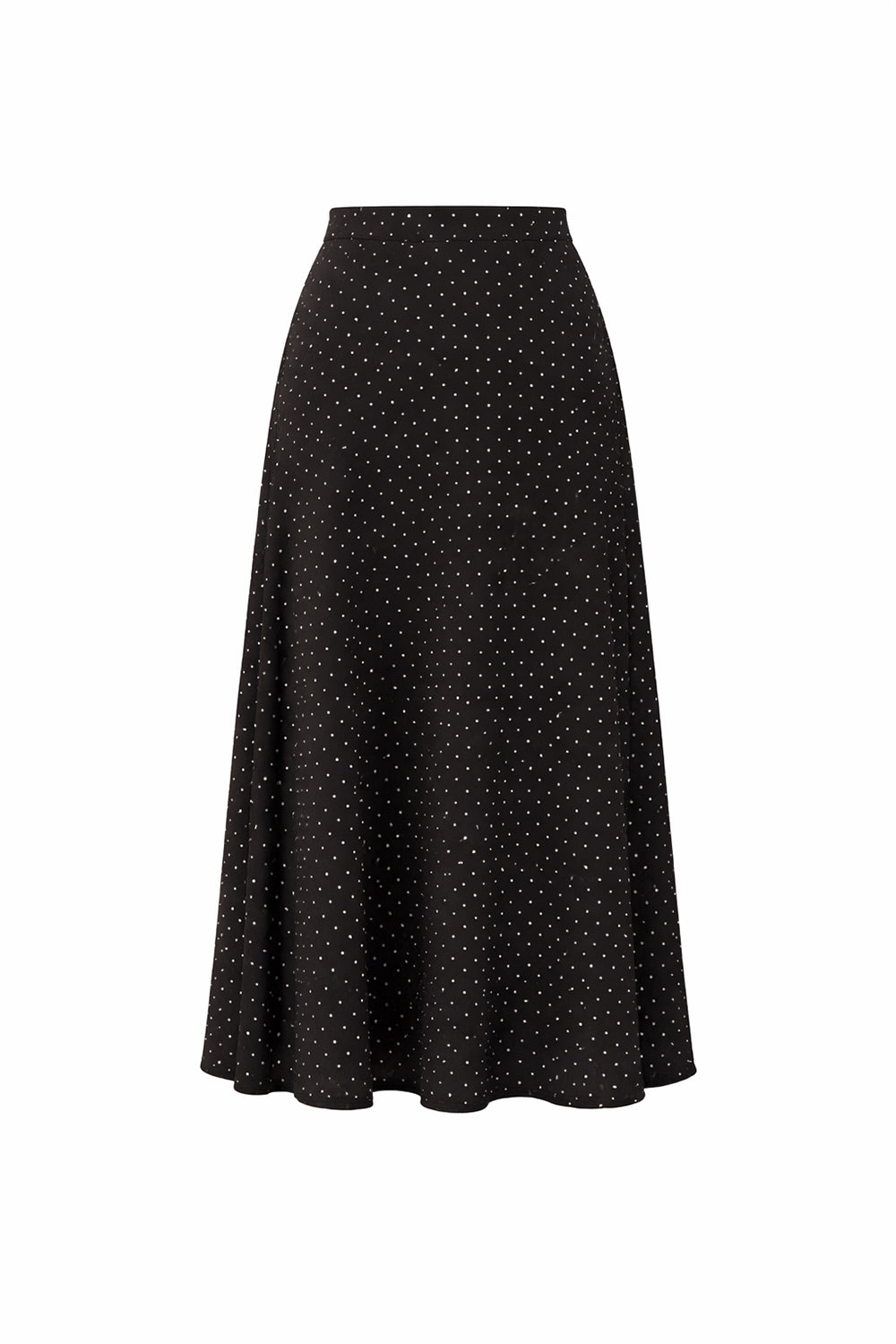 Stone Knit Midi Skirt – Black