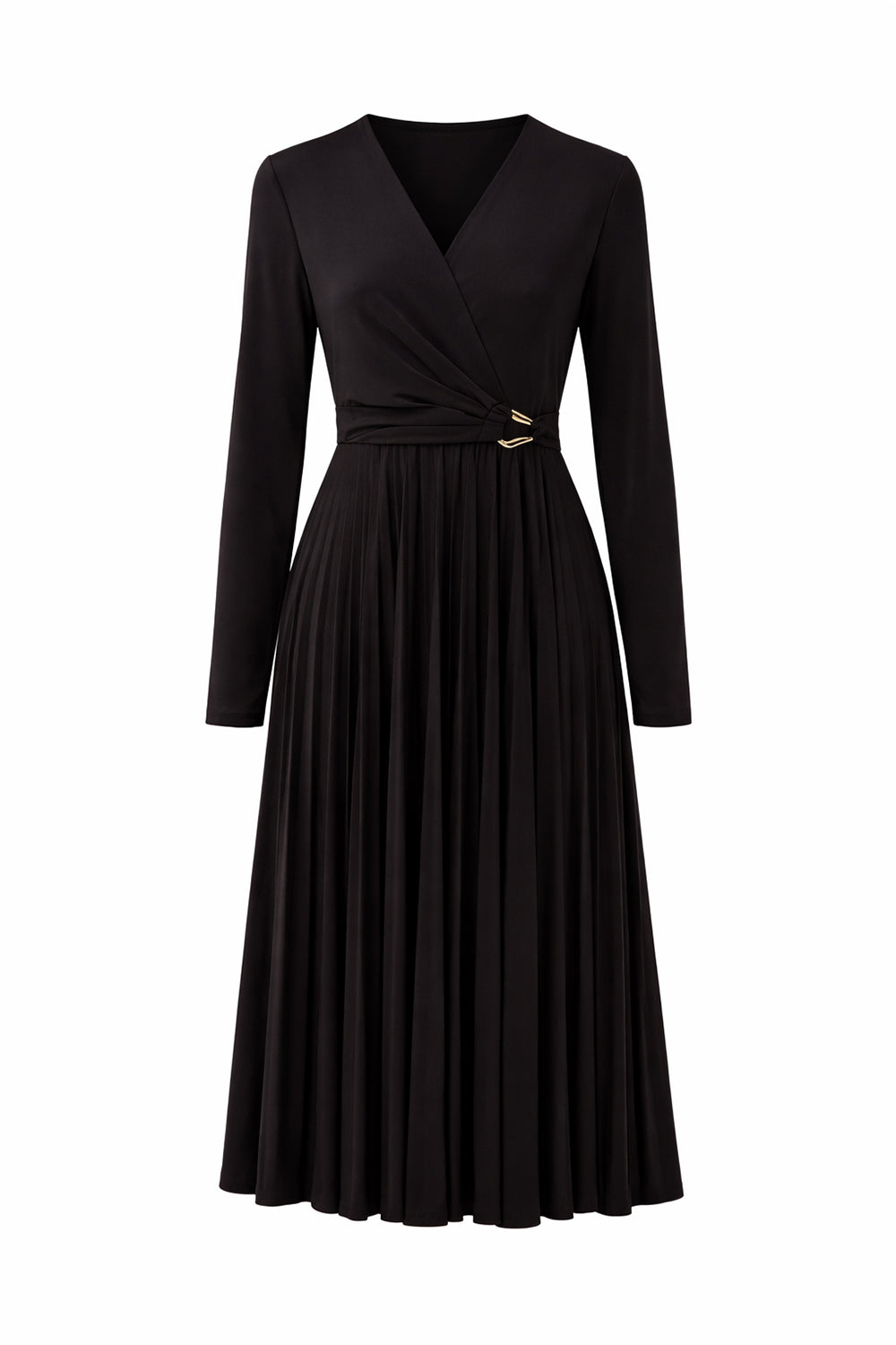 Braeden Knit Midi Dress - BLACK