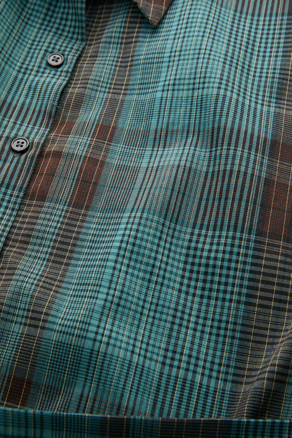 Shirred Side Zip Shirt - MULTICOLOR