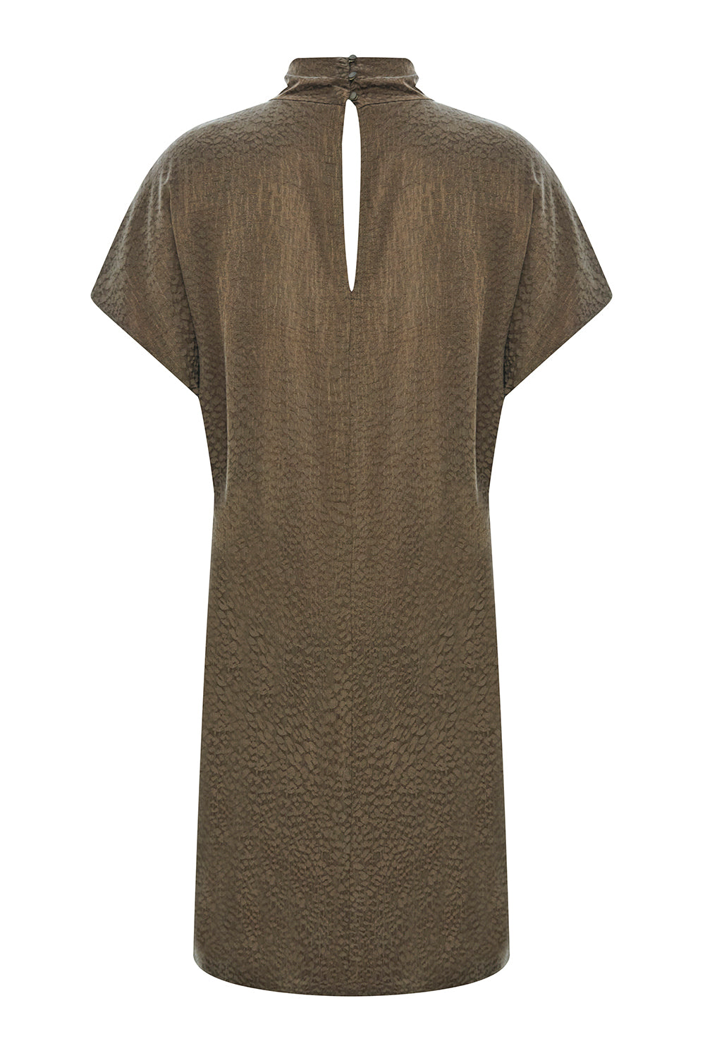 Martha Cap Sleeve Midi Draped Neck Dress