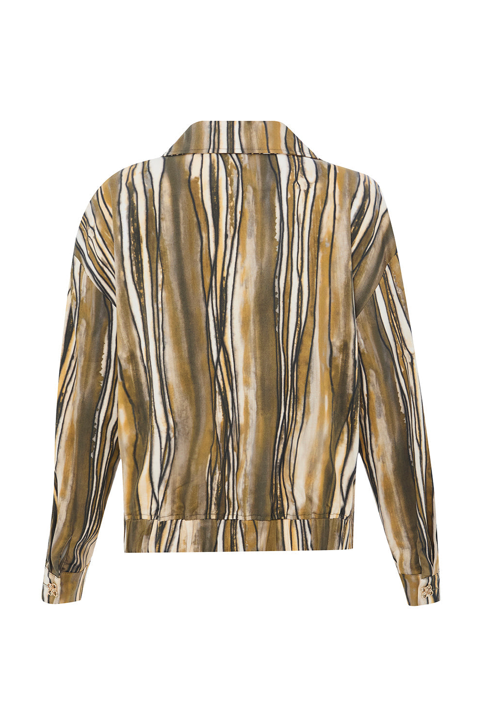 Melina Multi-Color Striped Open Collar Jacket