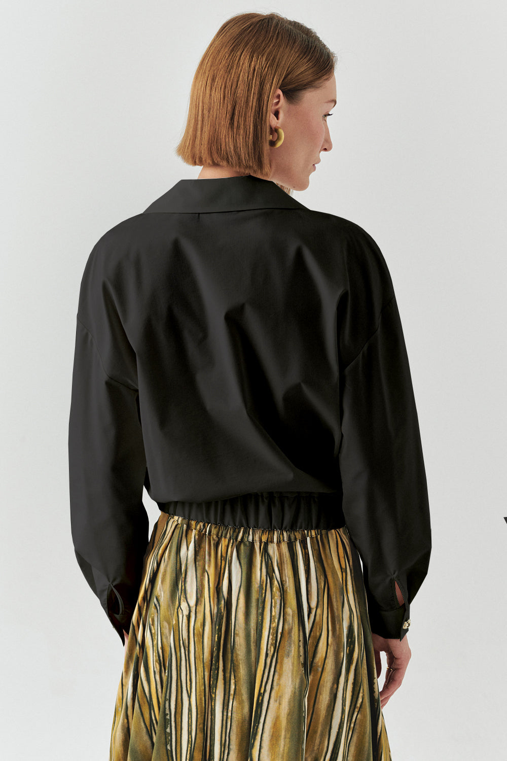 Romina Black Shawl Collar Black Jacket