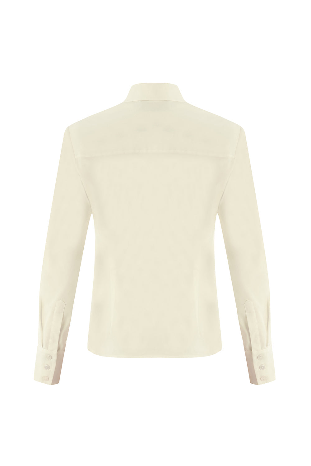 Zoya Ecru Embellished Shirt with Shirt Collar