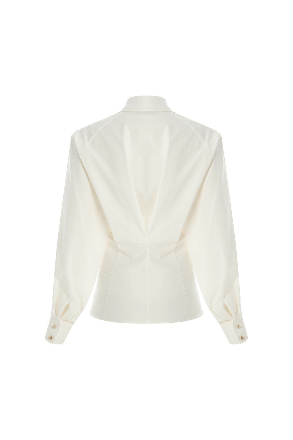 Gold Buttoned Long Raglan Sleeve Regular Bone Shirt Bone