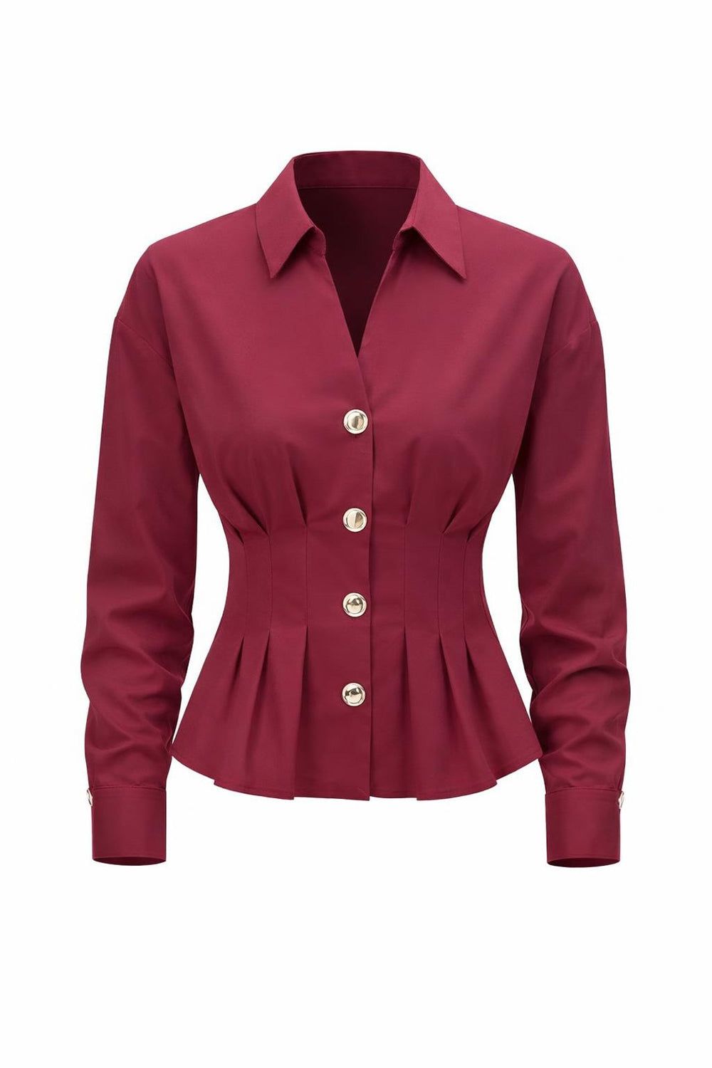 Erika Cotton Poplin Shirt – RED