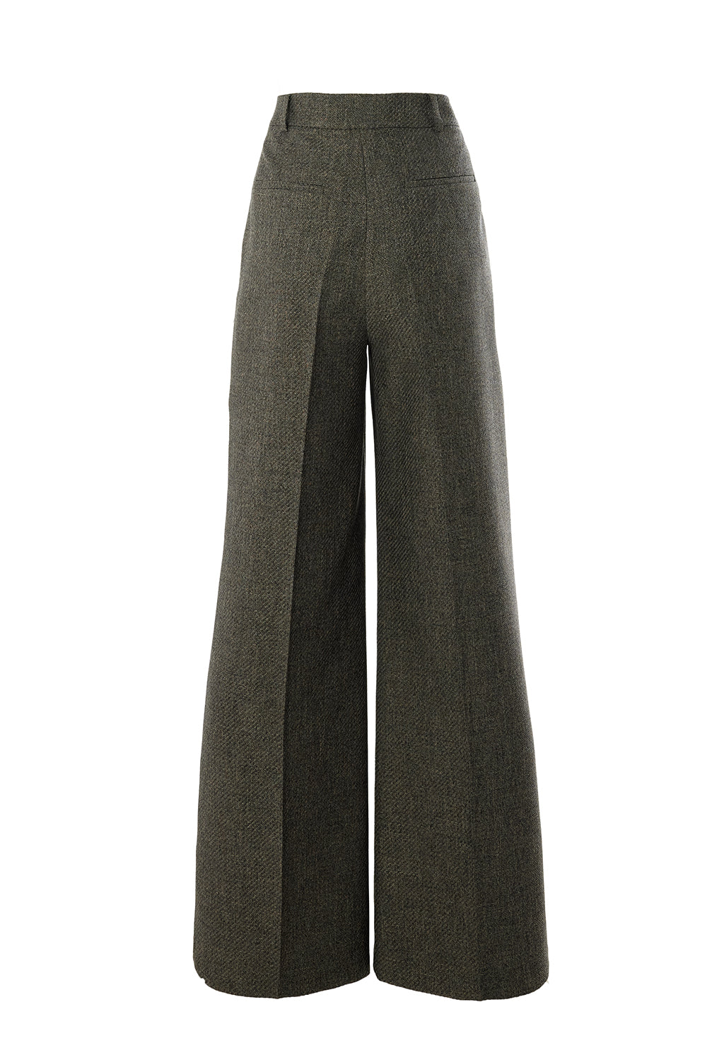 Natasha Grey Wide-Leg Pocketed Pants