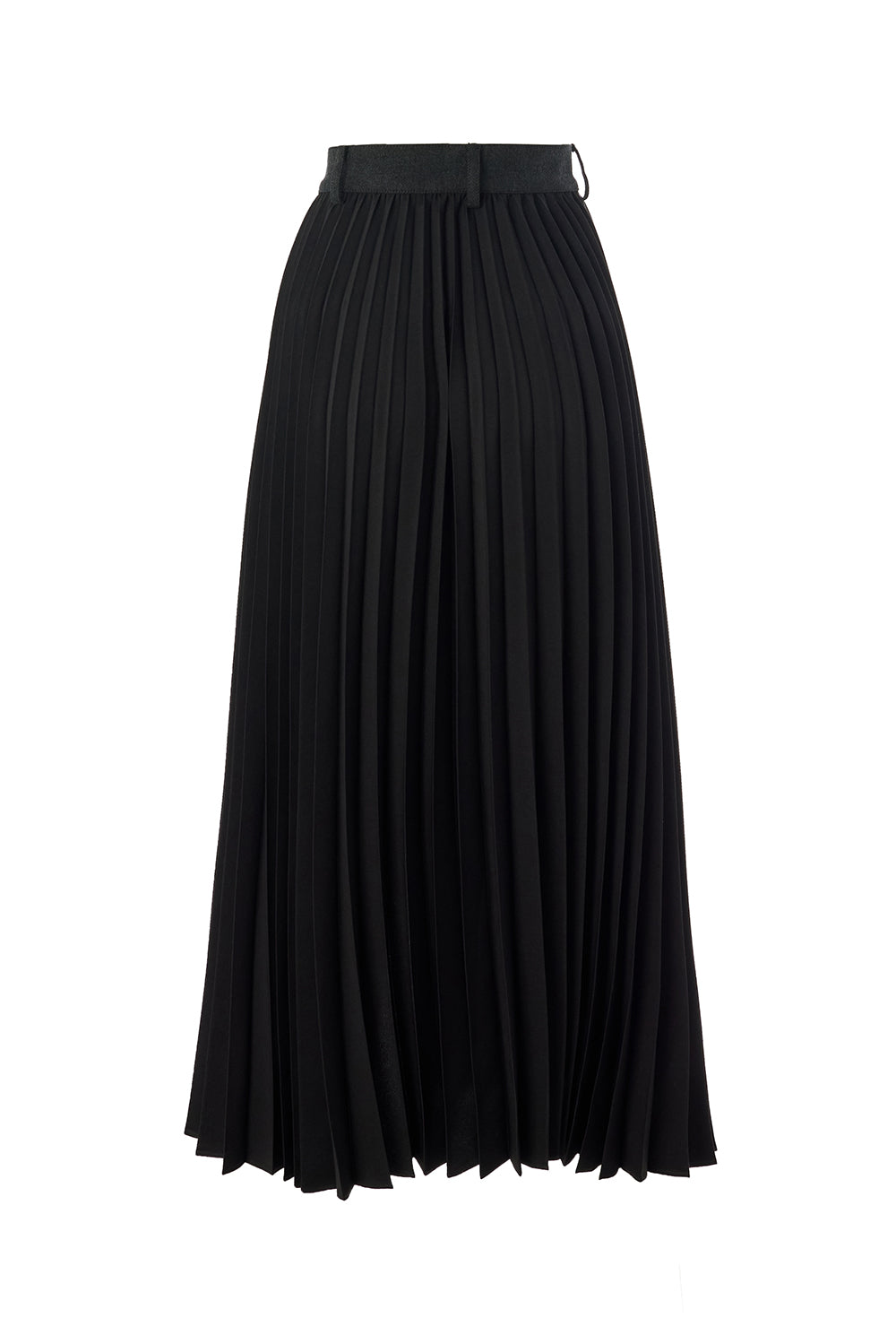 Florence Black Pleated Maxi Skirt