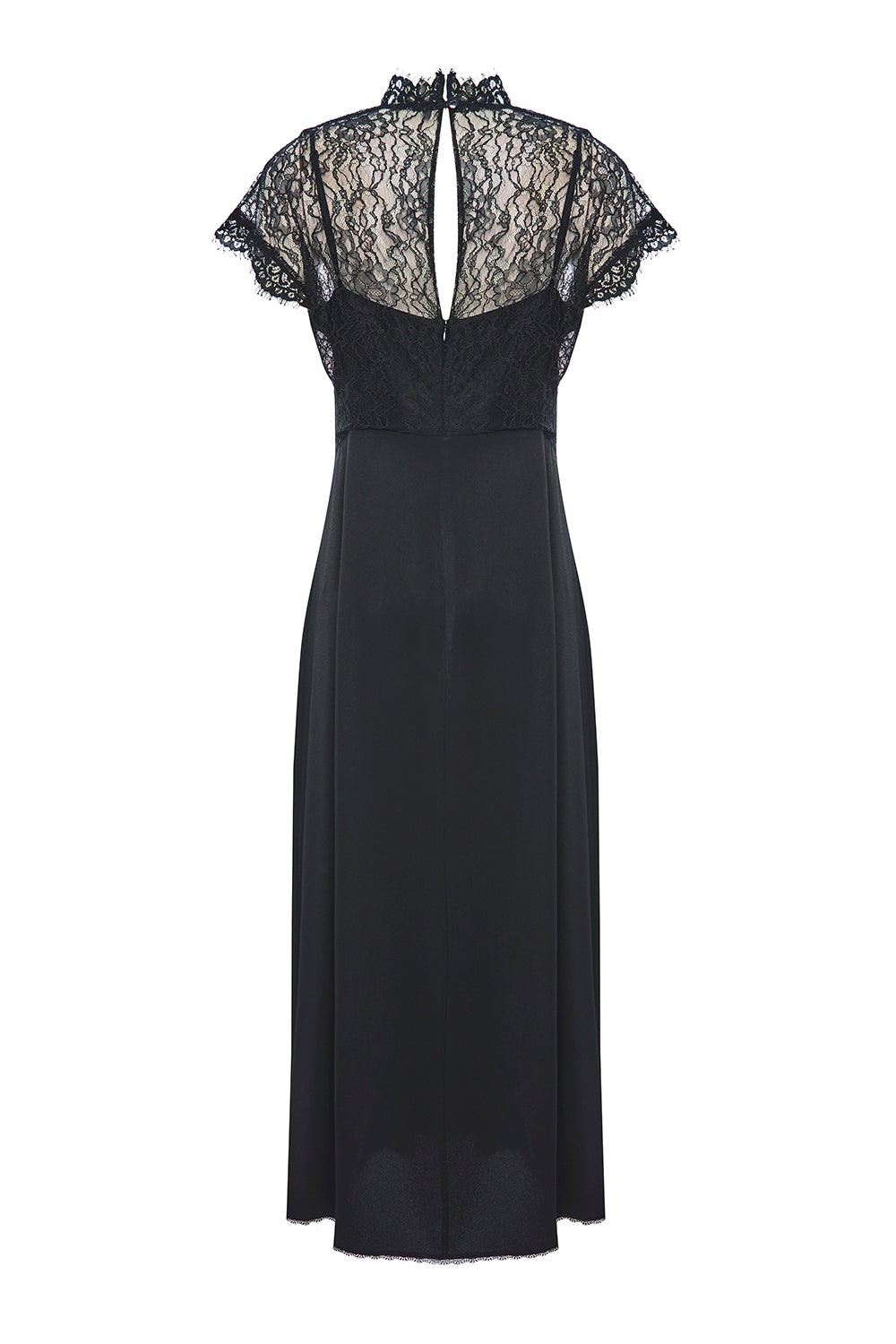 Iyla Lace Trim Crew Neck Dress
