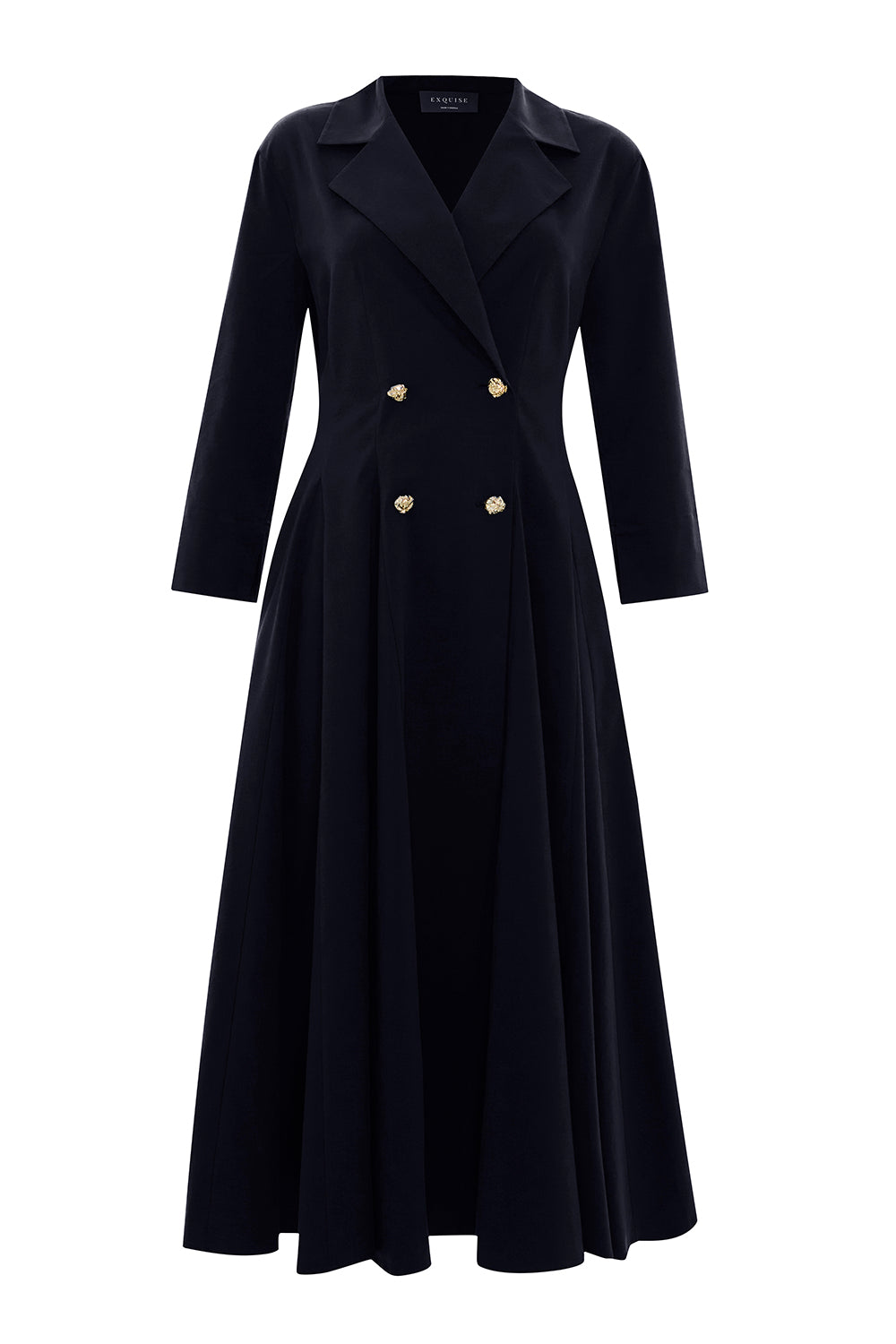 Estelle Pocketed Jacket Collar Dress