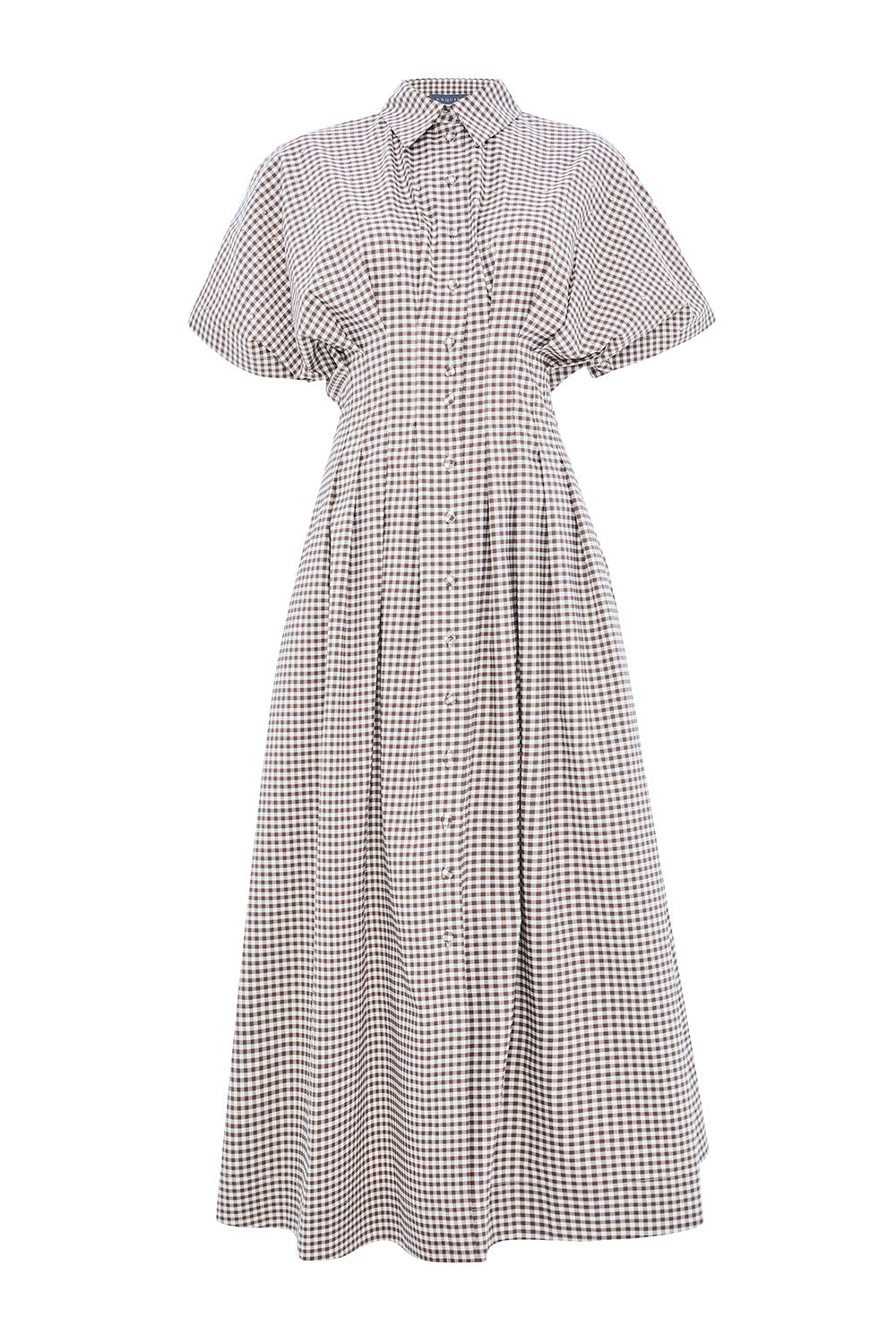 Dream Short Sleeve Poplin Pleated Shirt Dress