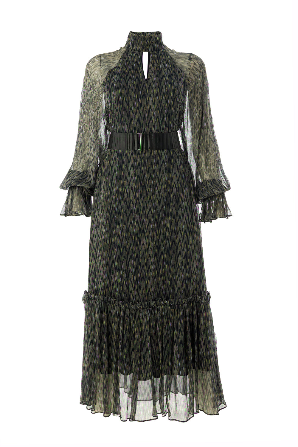 Zora Chiffon Midi Dress - MULTI COLOR