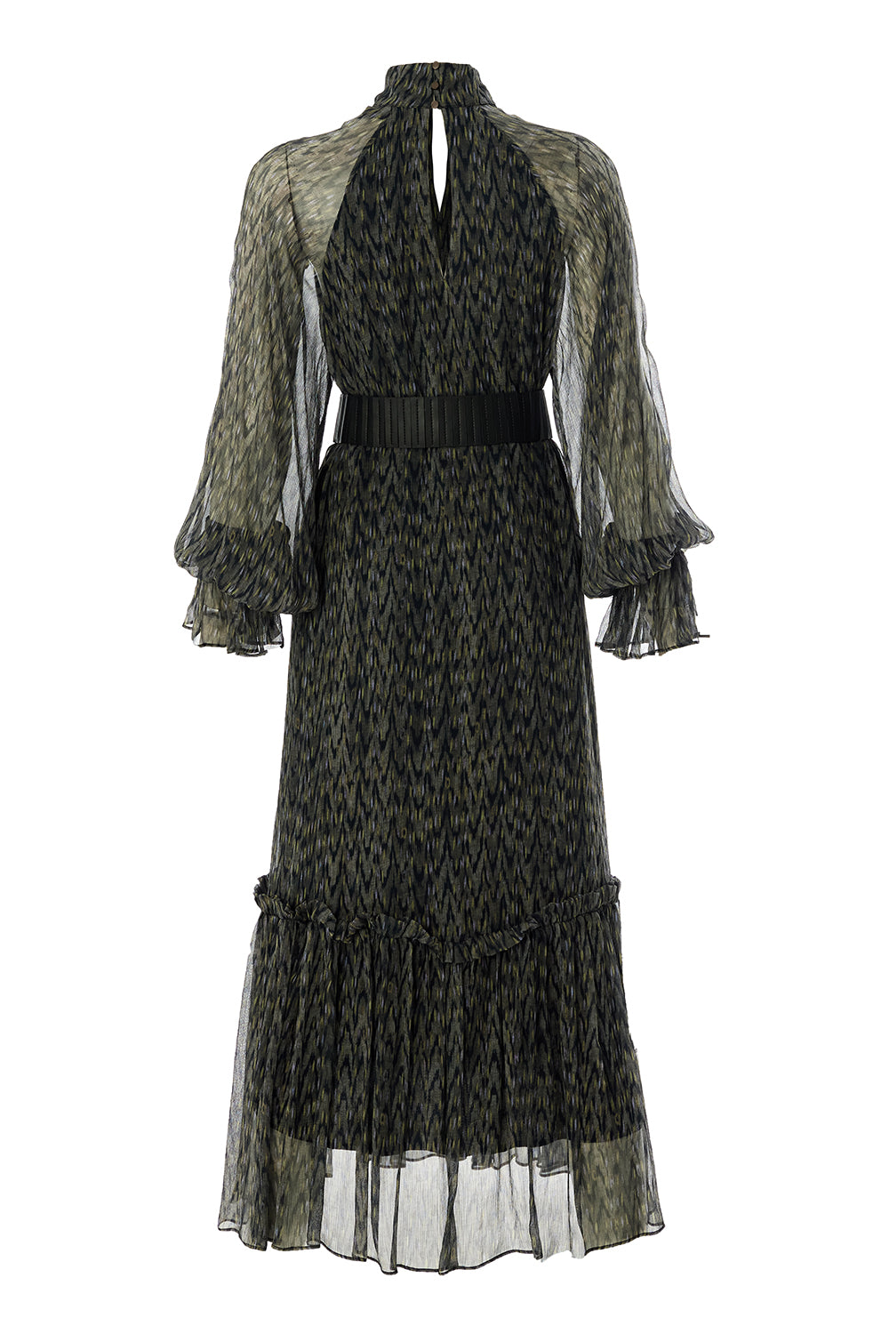 Zora Chiffon Midi Dress - MULTI COLOR