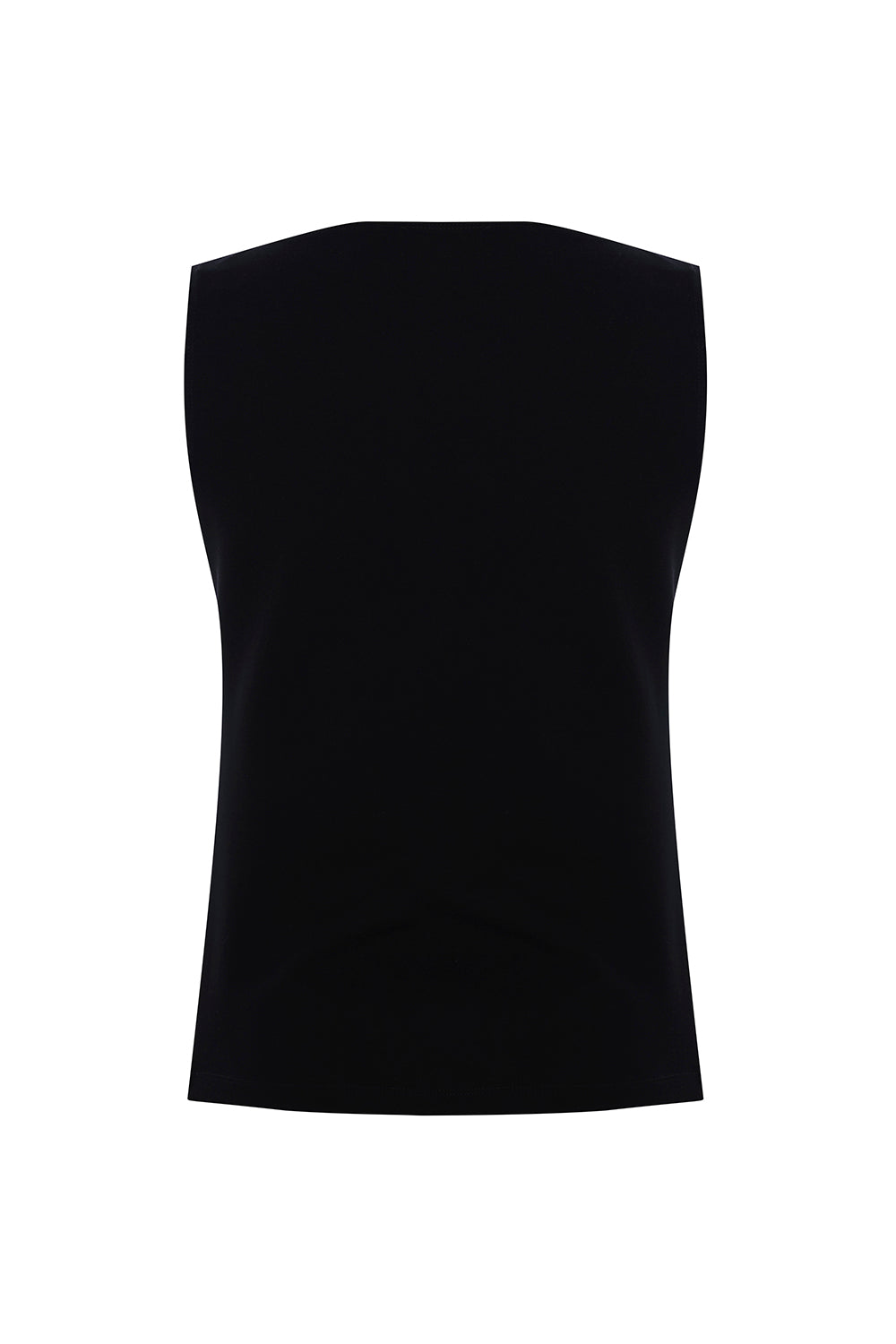 Chelsea Black Sleeveless Boat Neck Knit Blouse