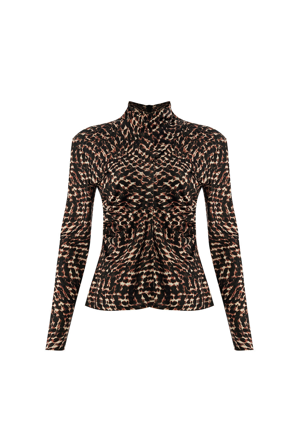 Ensley Printed Turtleneck Blouse