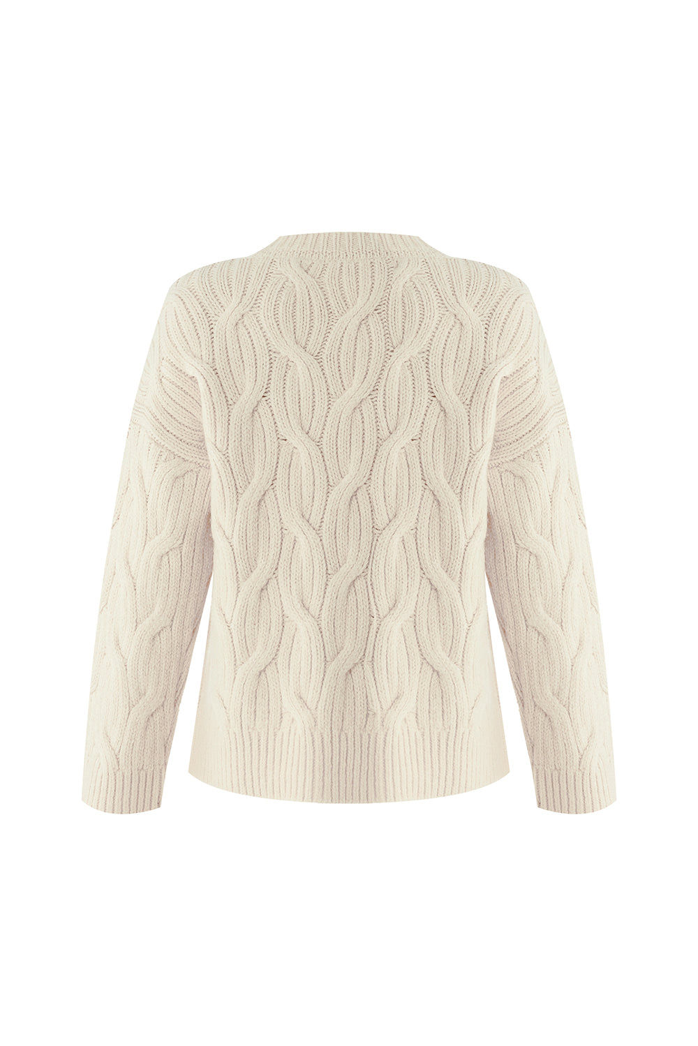 Calla Cable Knit Crew Neck Sweater