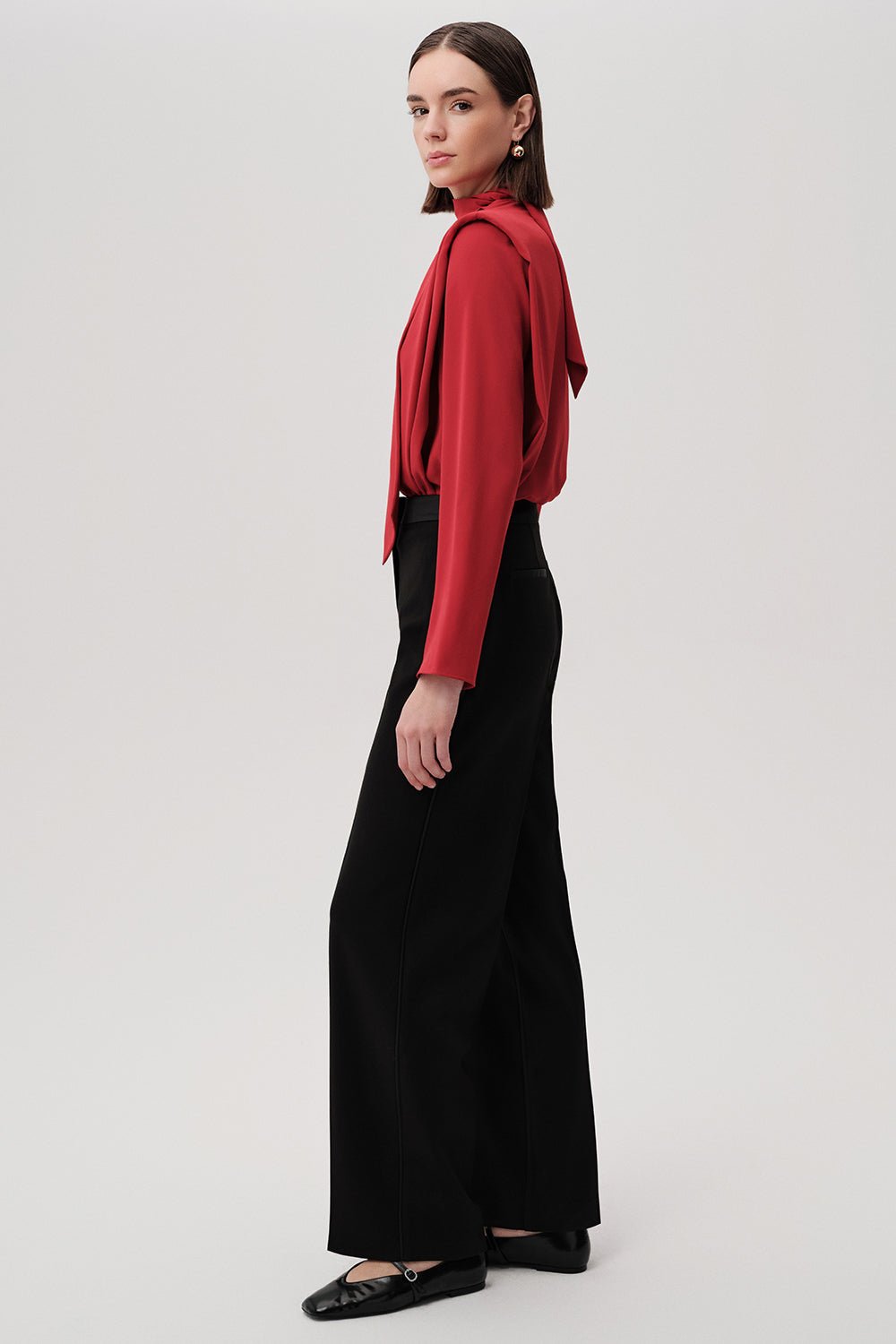 Ida Black Tailored Pocketed Pants