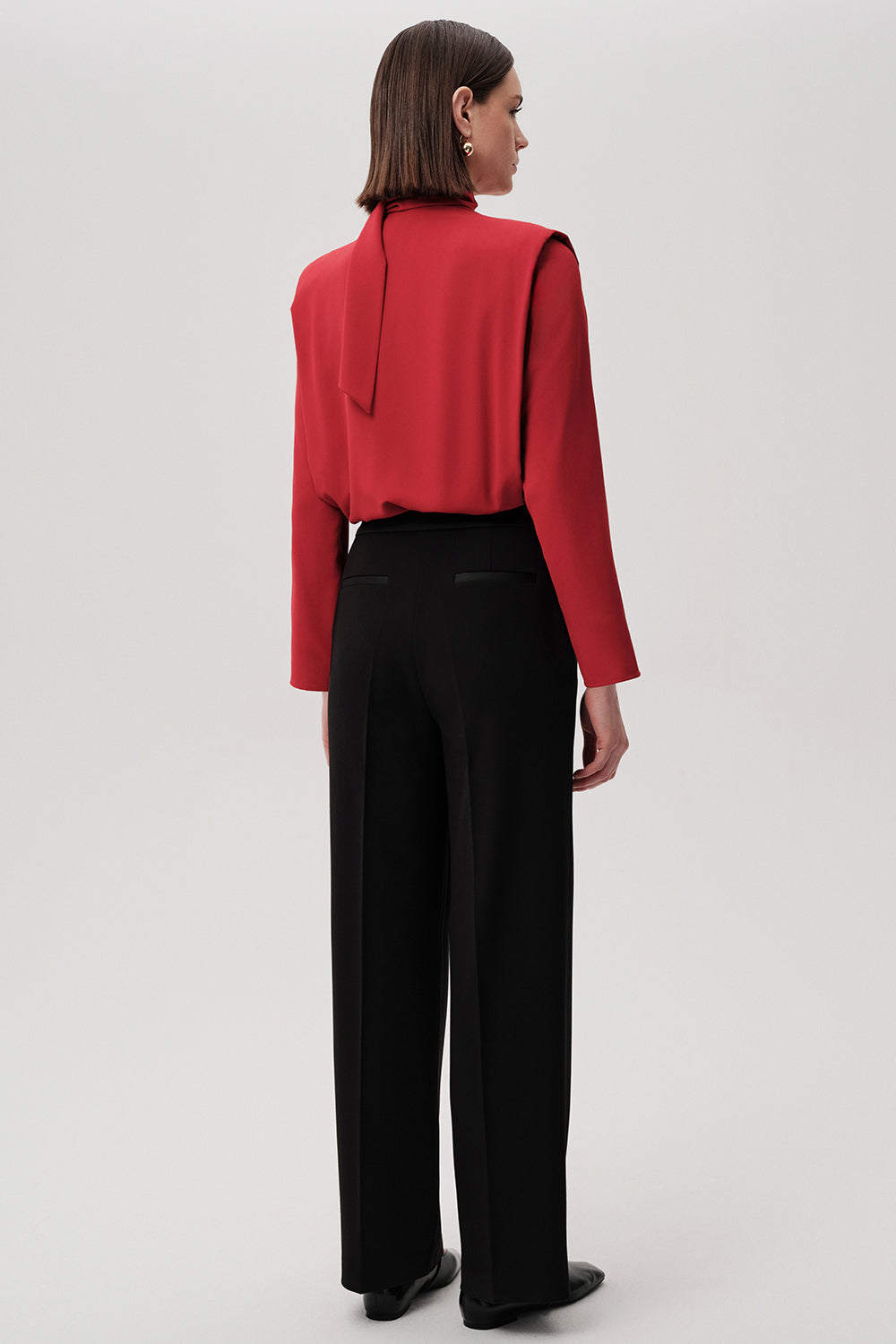 Ida Black Tailored Pocketed Pants