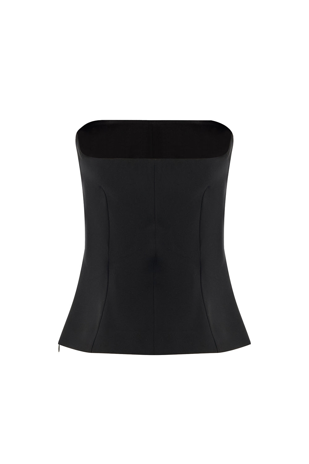 Baylee Black Strapless Button-Front Bustier