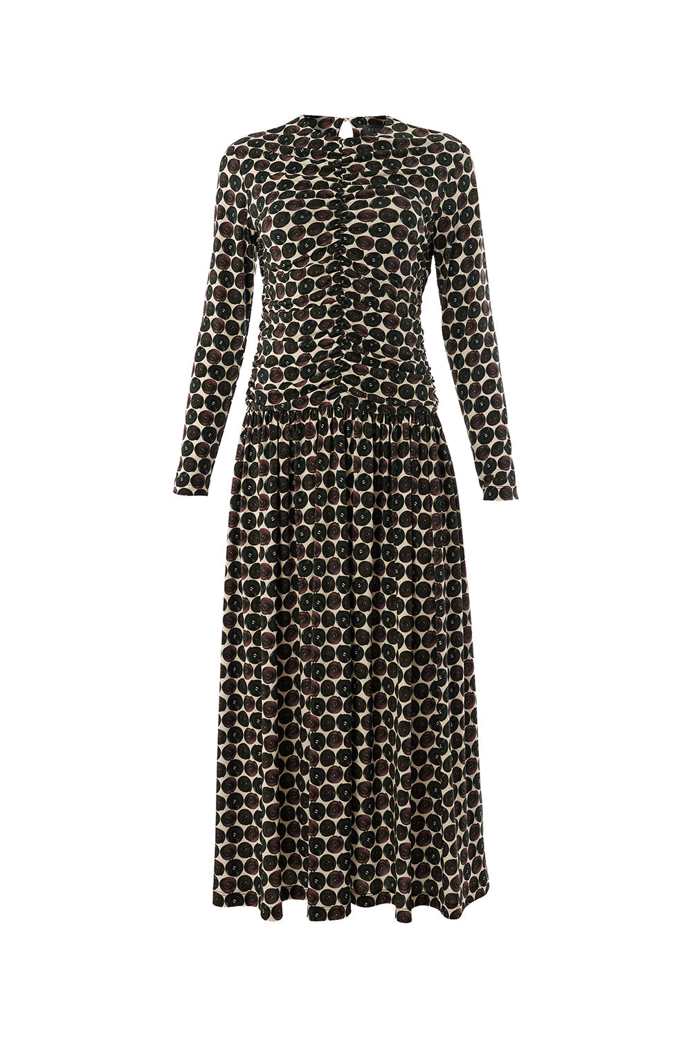 Janiyah Geo Print Long Sleeve Crew Neck Knit Dress