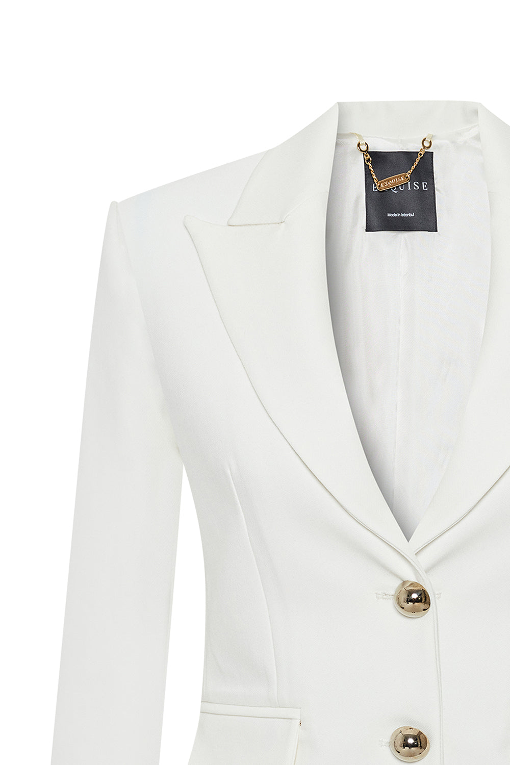 River Fitted Blazer - WHITE