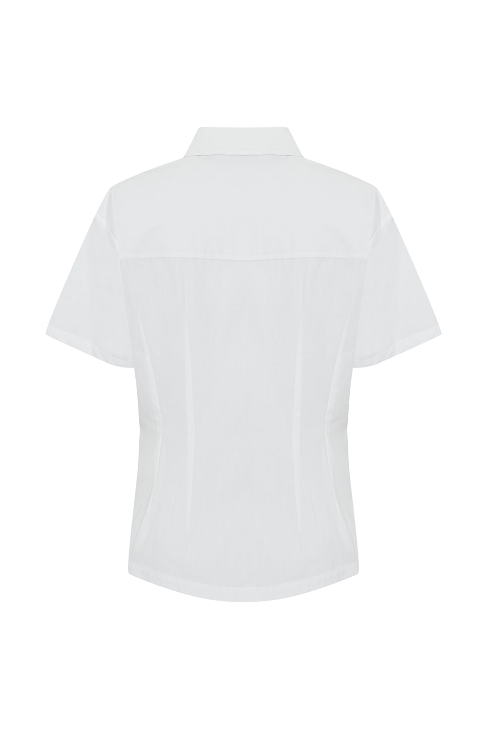 Mary Cotton Poplin Shirt - WHITE