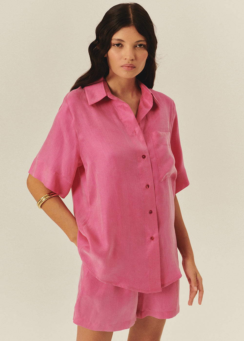 Regular Fit Lyocell Shirt