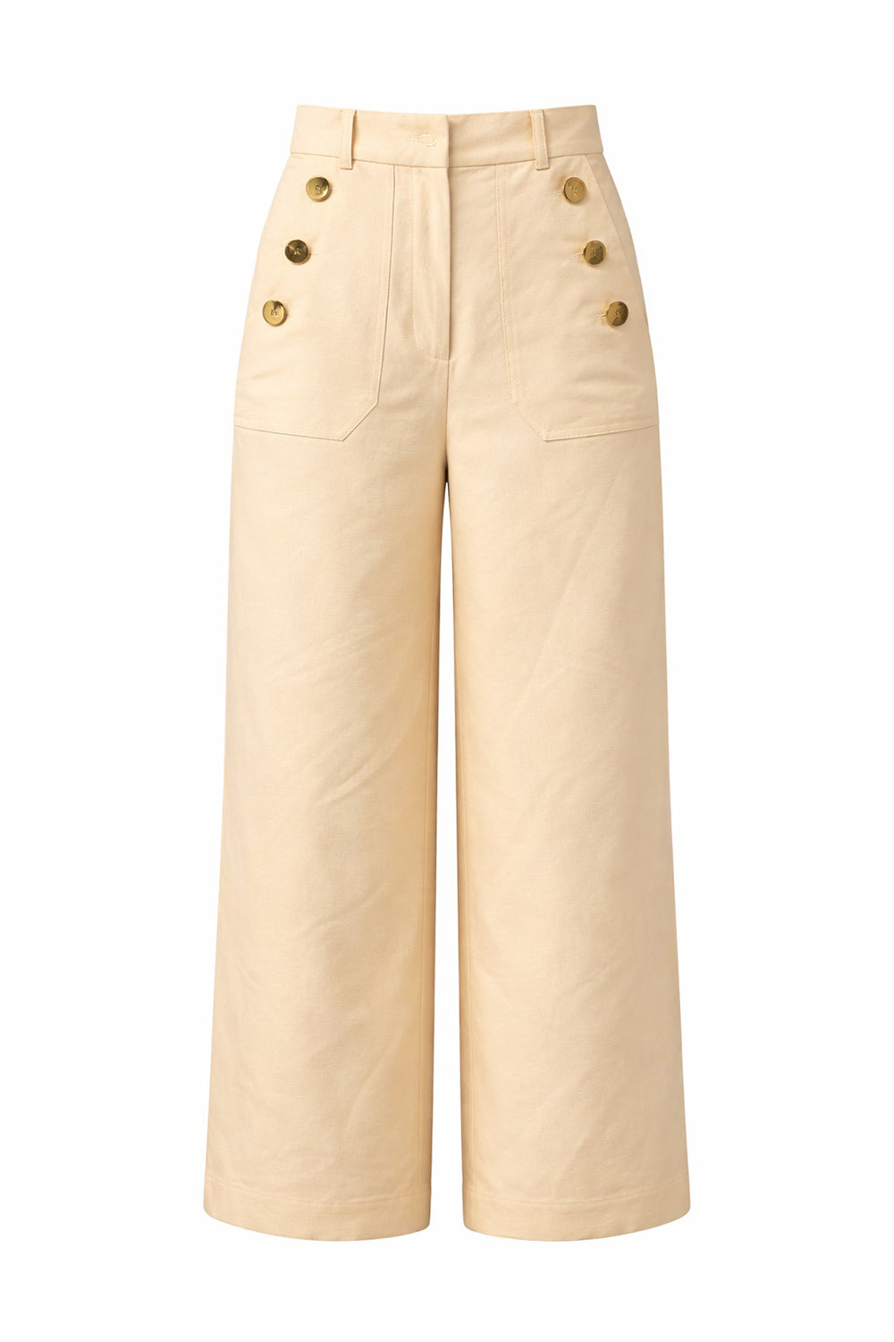 Petra Wide Leg Pants - CREAM