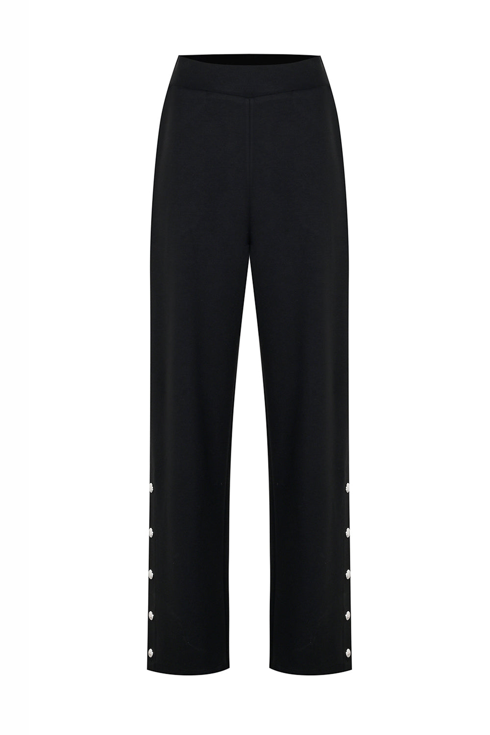 Vivienne Chic Comfort Knit Trousers - BLACK