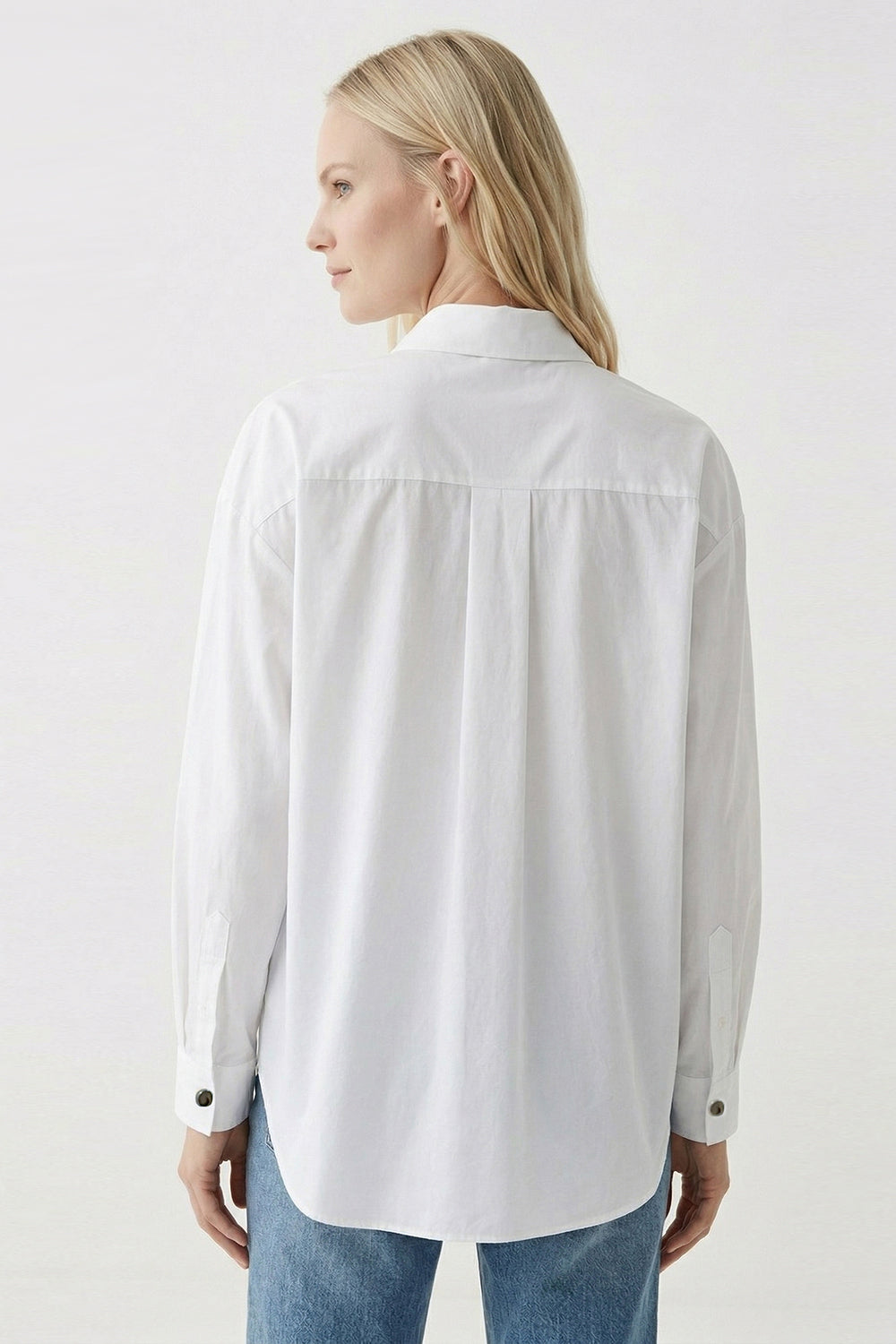 Bernette Long Sleeve Shirt - WHITE