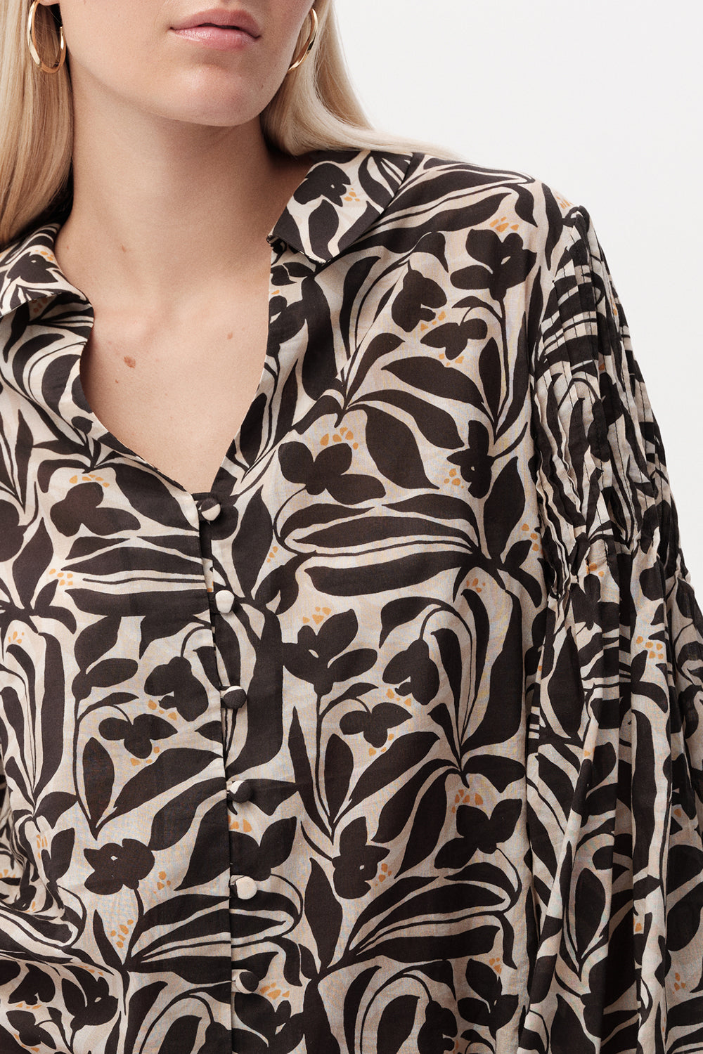 Button Up Shirt Collar Long Sleeve Shirt - MULTICOLOR