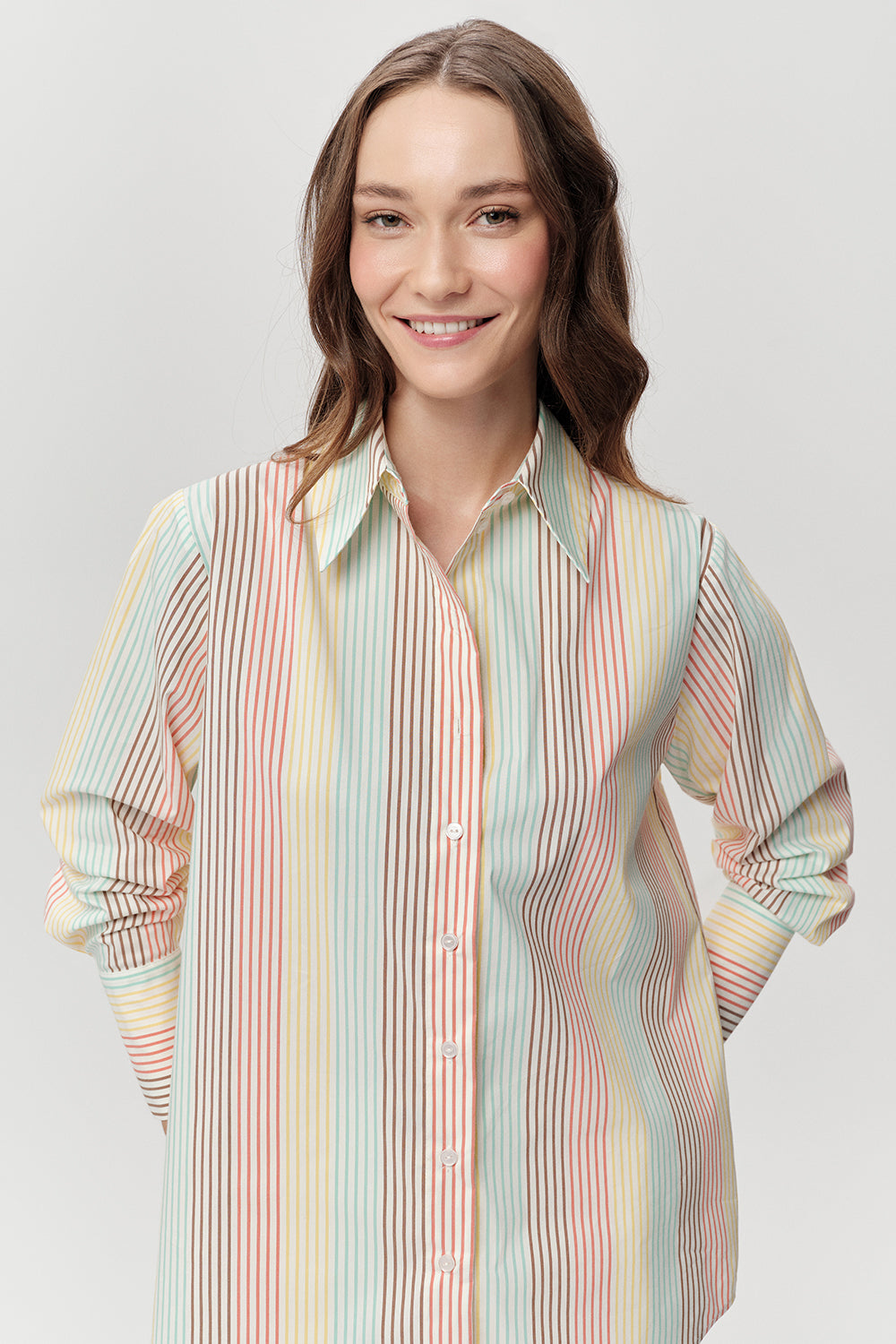 Short Sleeve Linen Shirt - MULTI COLOR