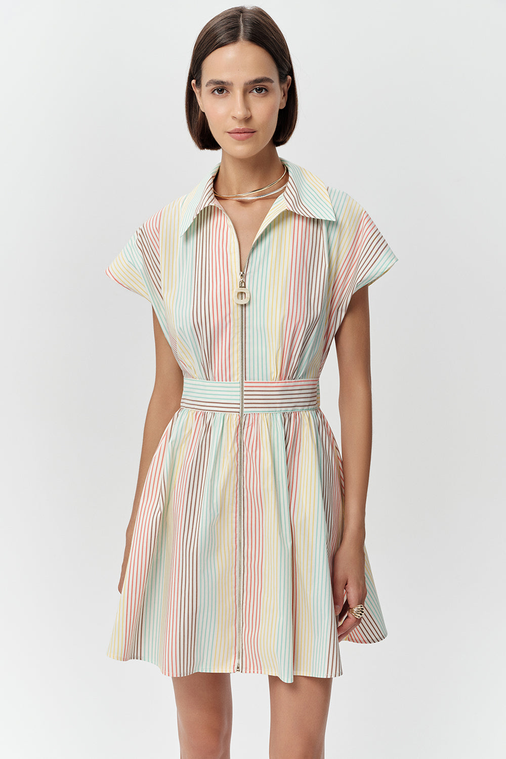 Lulu Mini Shirt Dress - MULTI COLOR