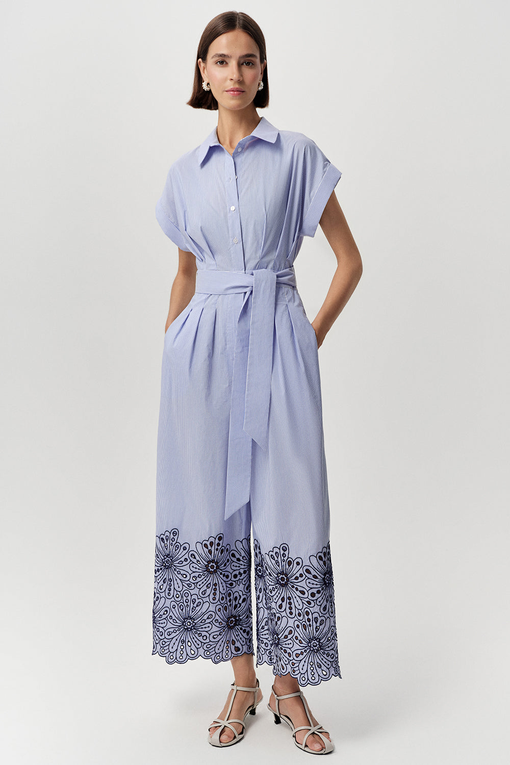 Short Sleeve Jumpsuit - MULTI COLOR