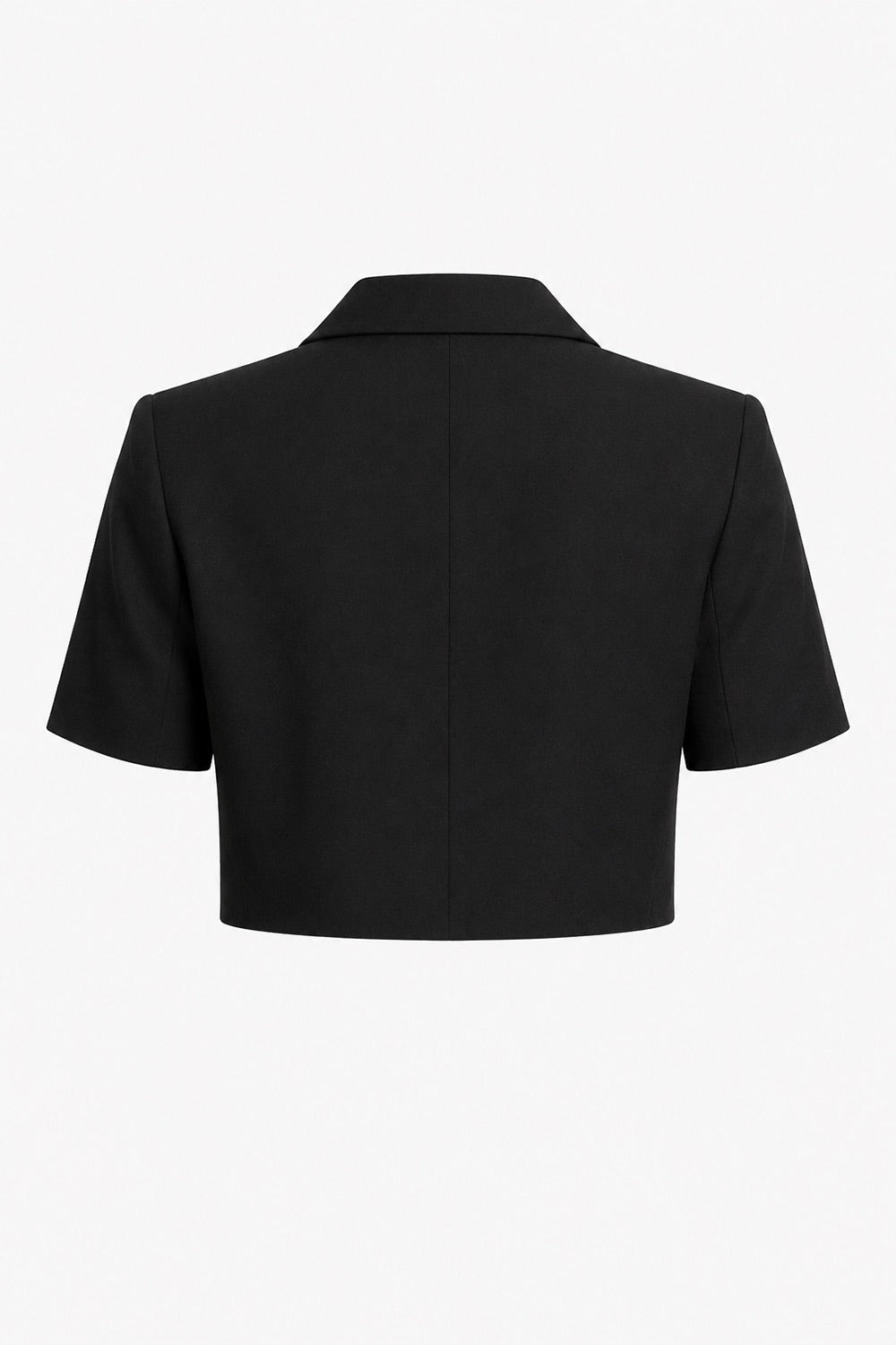 Dallas Cropped Blazer - BLACK
