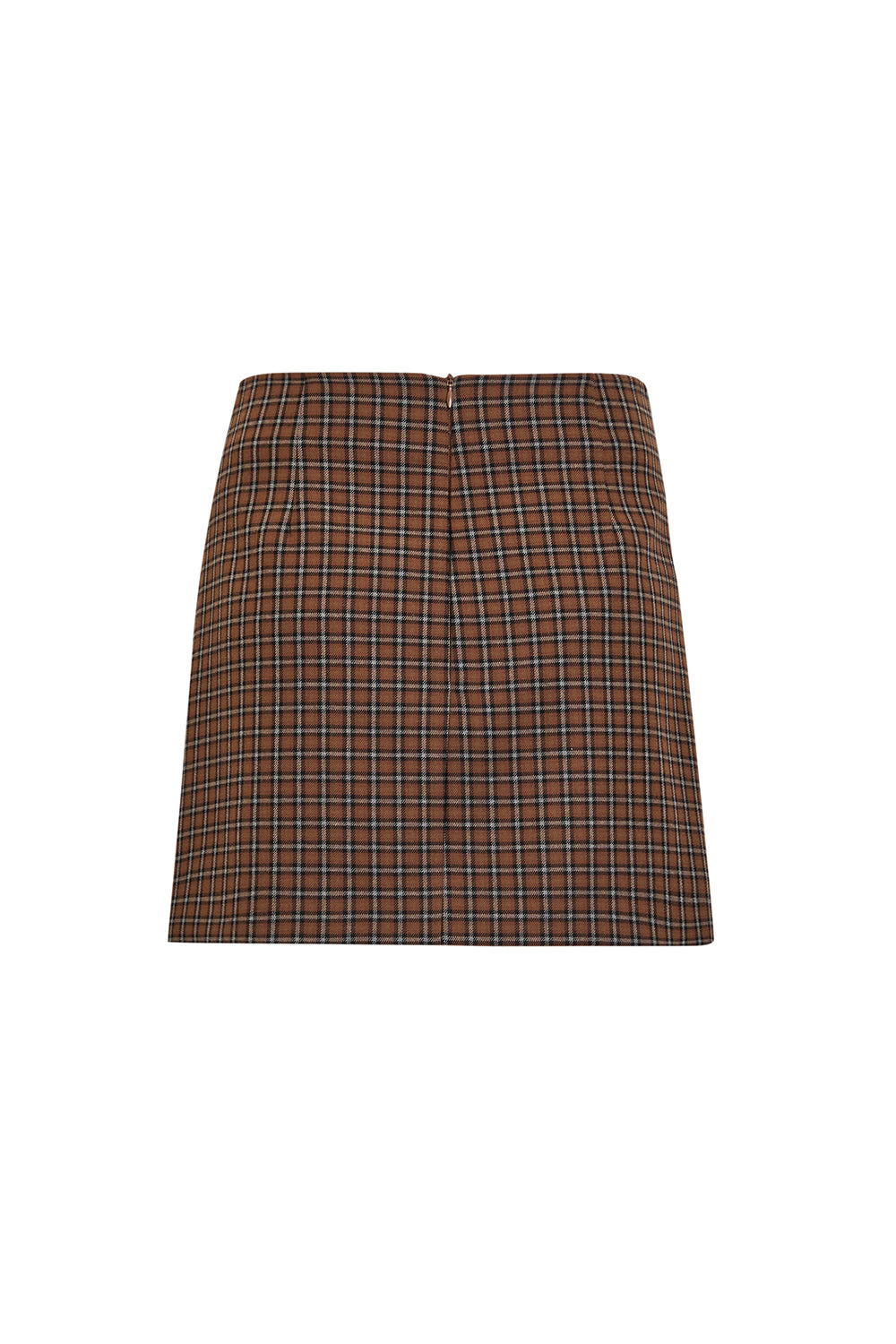 Playful Check Print Mini Skirt Without Belt