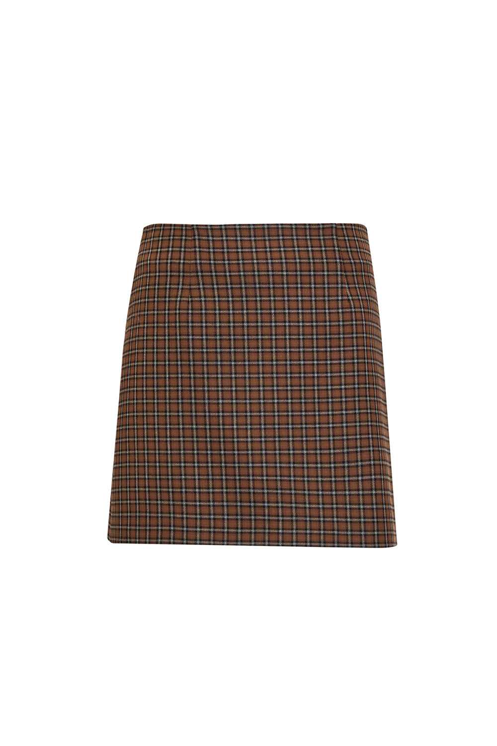 Playful Check Print Mini Skirt Without Belt