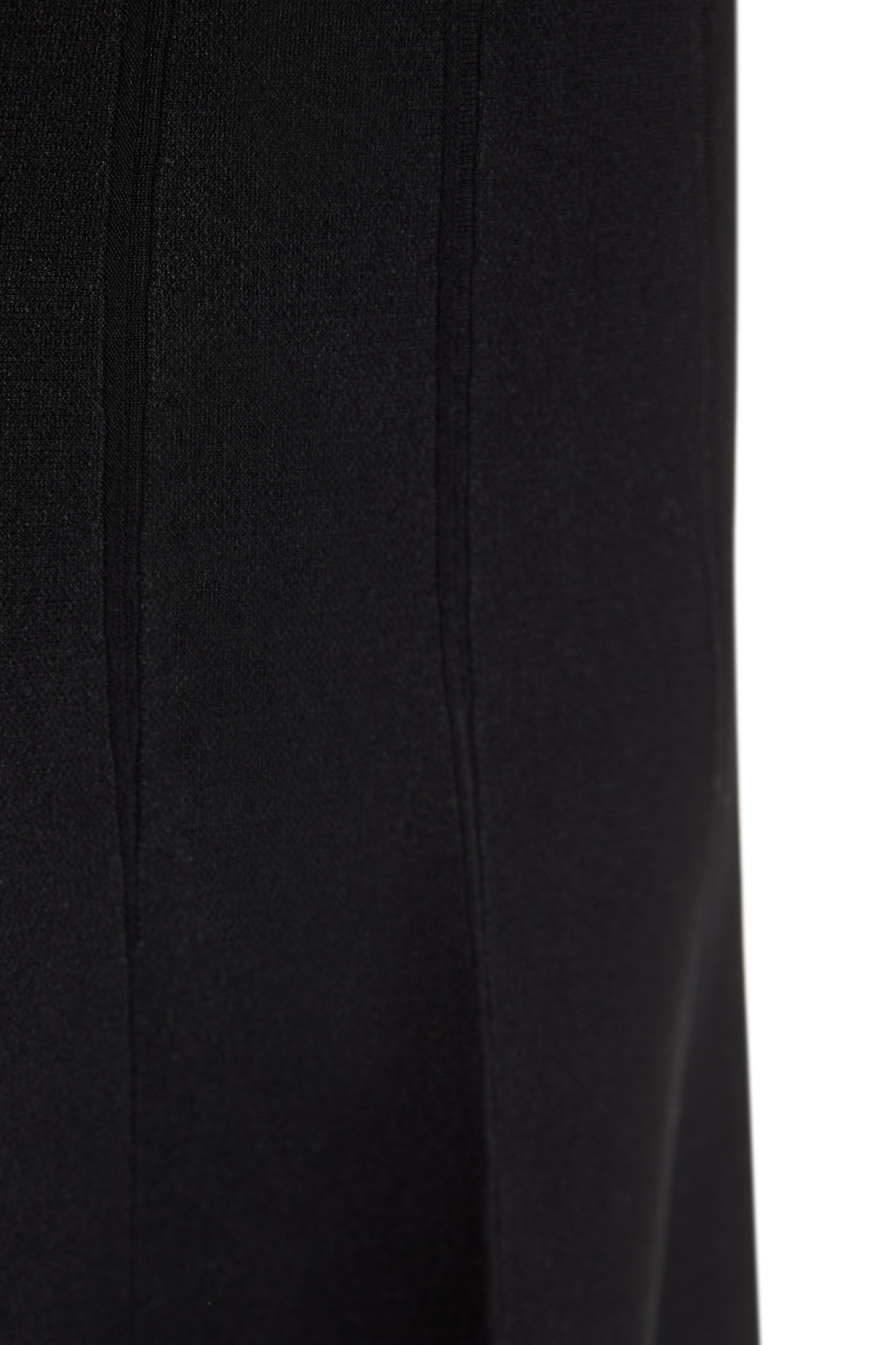 High Waist Black Regular Knit Midi Skirt