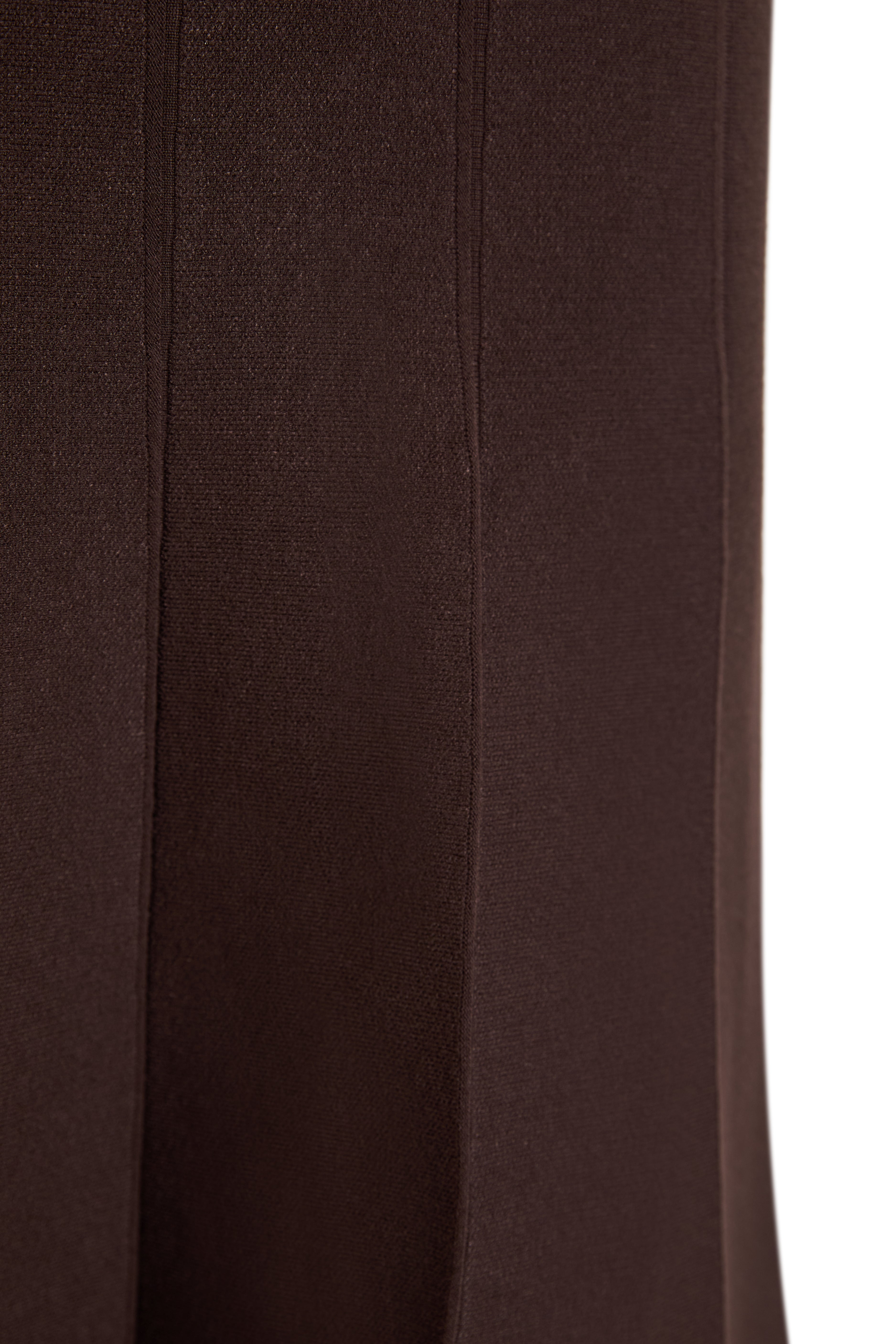 Women's High Waist Brown Knit Midi Skirt