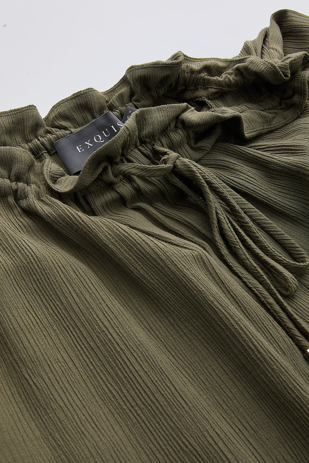 Wide Leg Woven Pants - KHAKI