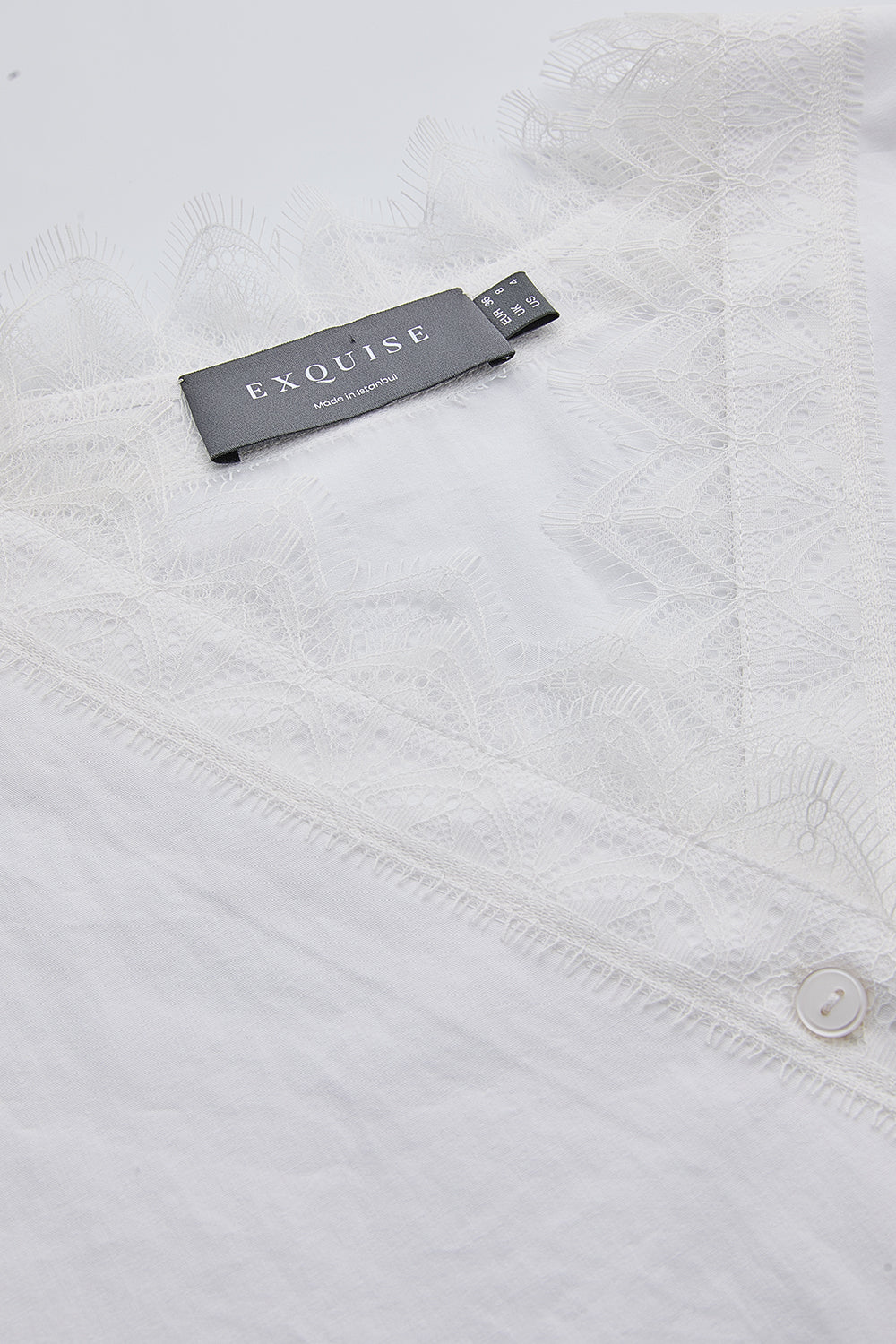 Kinsey V Neck Poplin Shirt - BONE