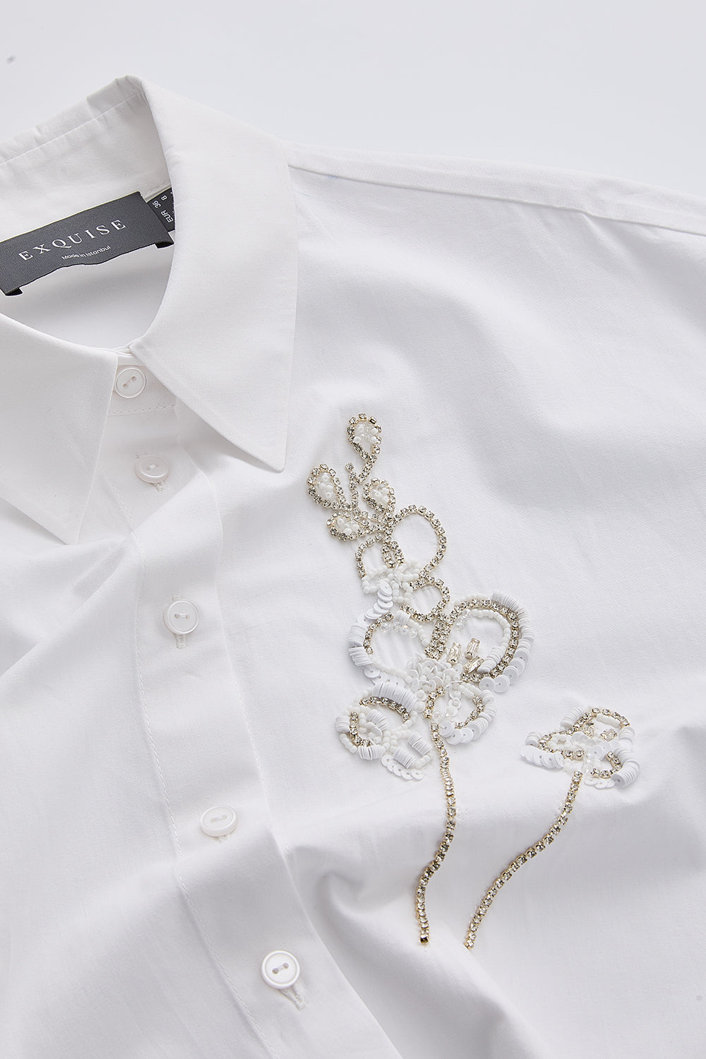 Bernette Long Sleeve Shirt - WHITE