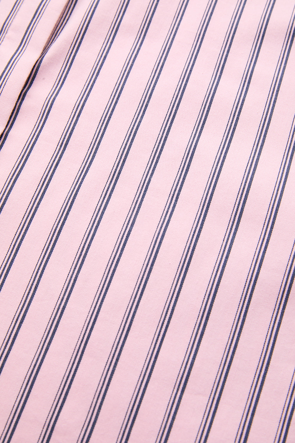 Short Sleeve Button Front Shirt with Concealed Placket - PINK NAVY BLUE