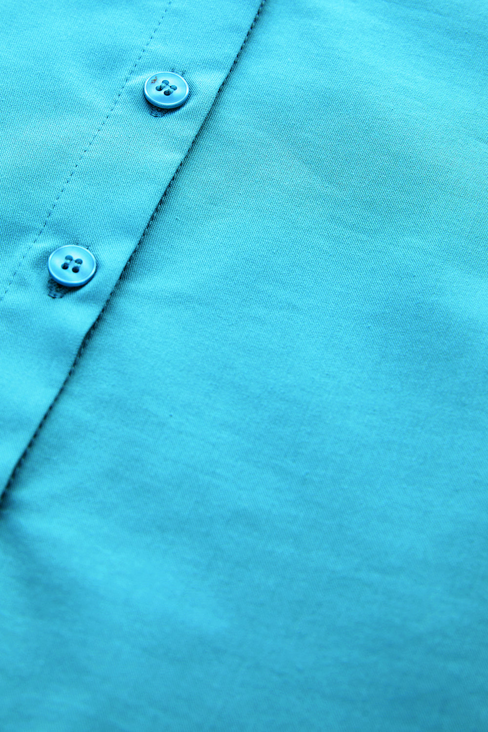 Long Sleeve Shirt with Elastic Waist - BLUE