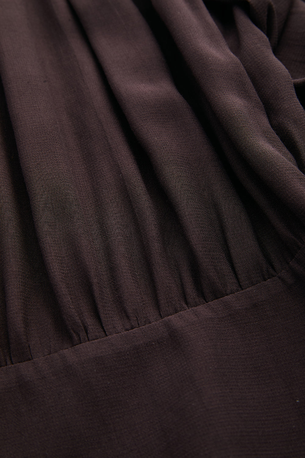 Foulard Detail Fitted Mini Dress - BROWN