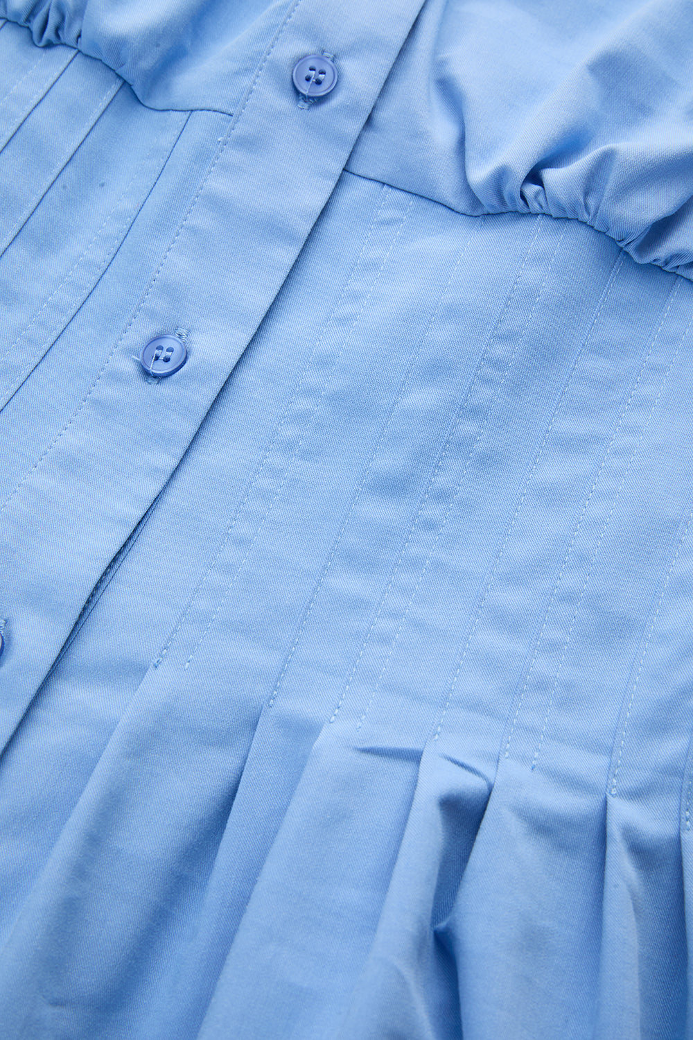 Fitted Long Sleeve Shirt with Cuffs - BLUE