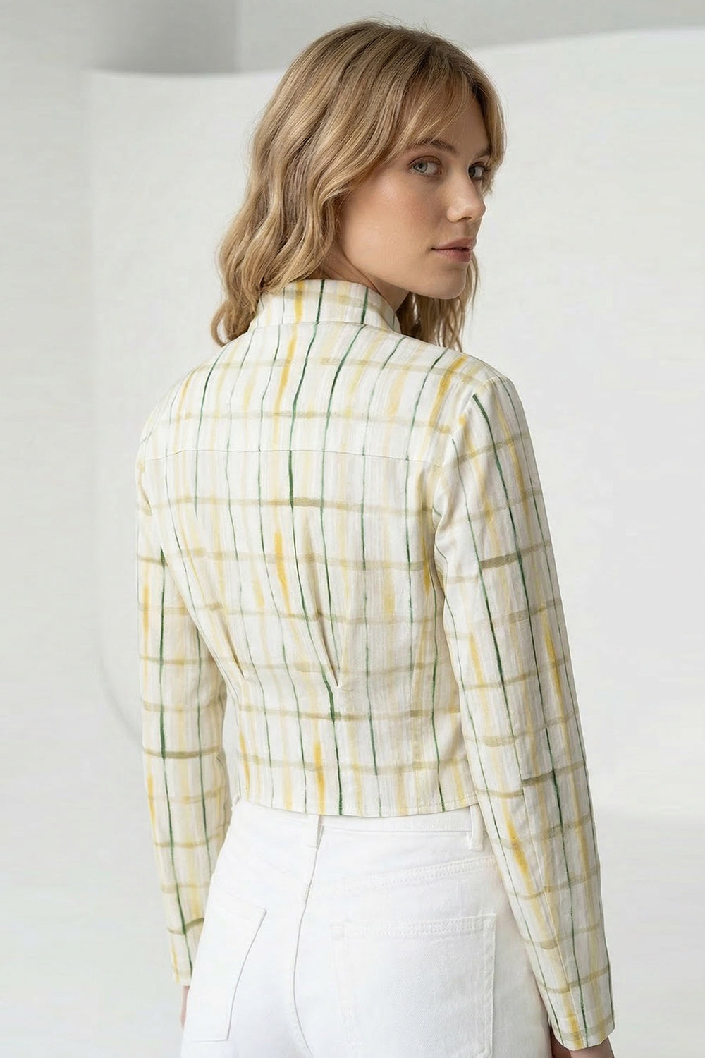Floriana Long Sleeve Crop Shirt - MULTI COLOR