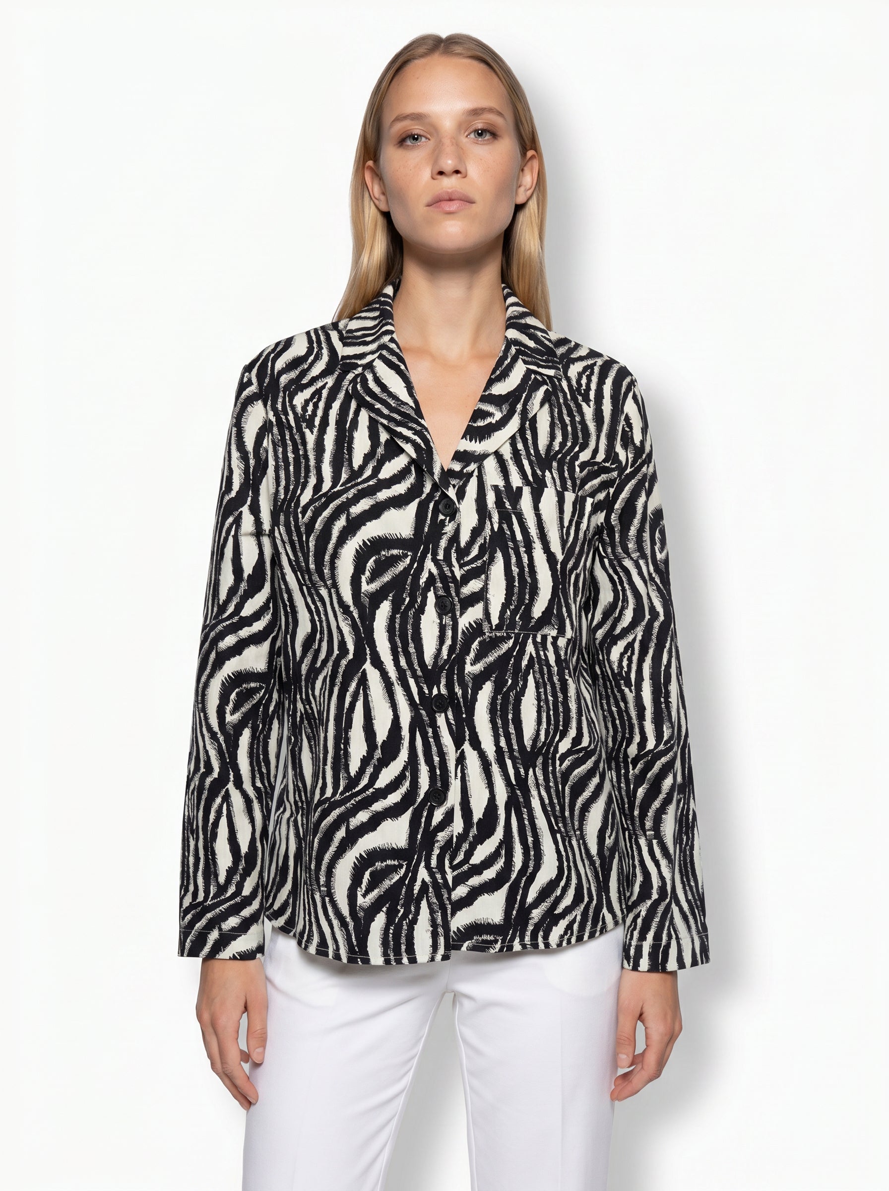 Adelaide Zebra Print Shirt - MULTI COLOR